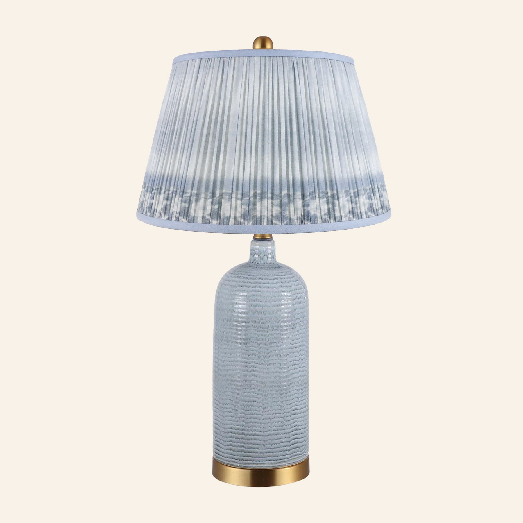 27” Adelaide Blue Glazed Ceramic Table Lamp