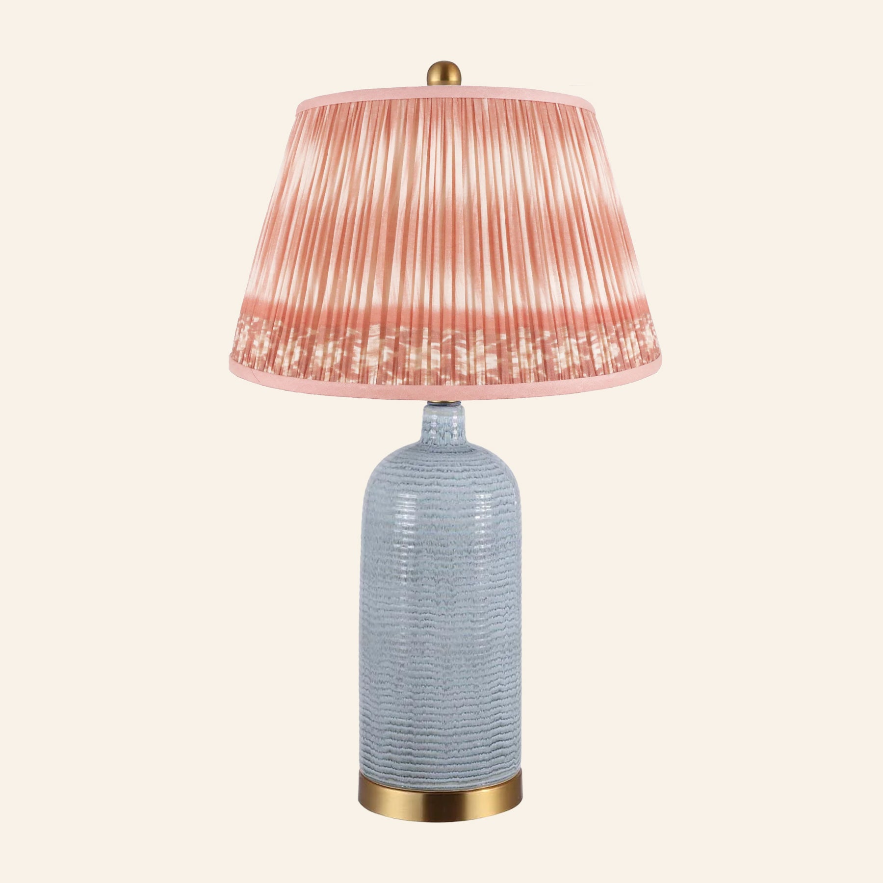 27” Adelaide Blue Glazed Ceramic Table Lamp by Kevin Francis Design | Luxury Area Rugs & Home Decor