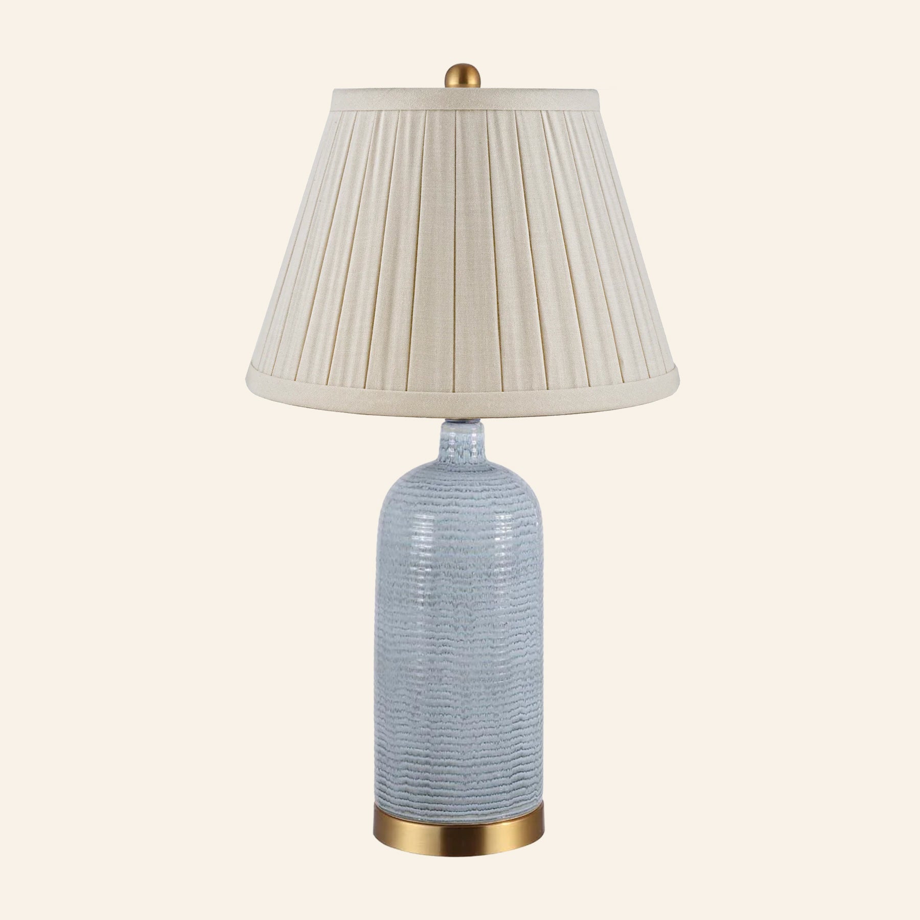 27” Adelaide Blue Glazed Ceramic Table Lamp