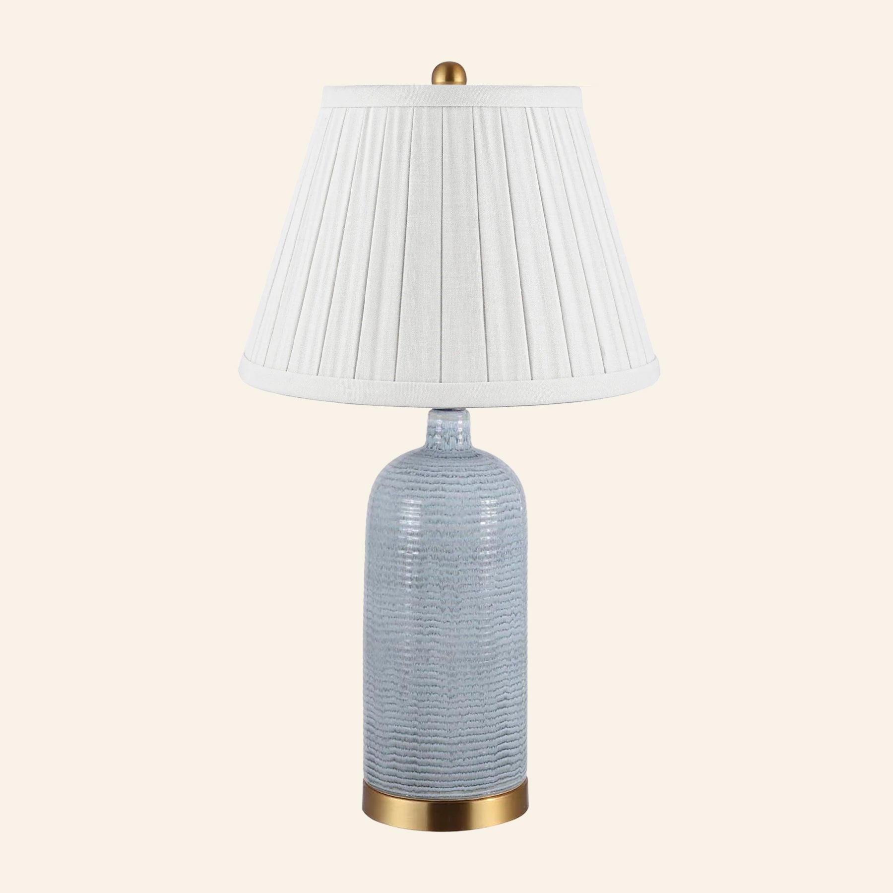 27” Adelaide Blue Glazed Ceramic Table Lamp by Kevin Francis Design | Luxury Area Rugs & Home Decor