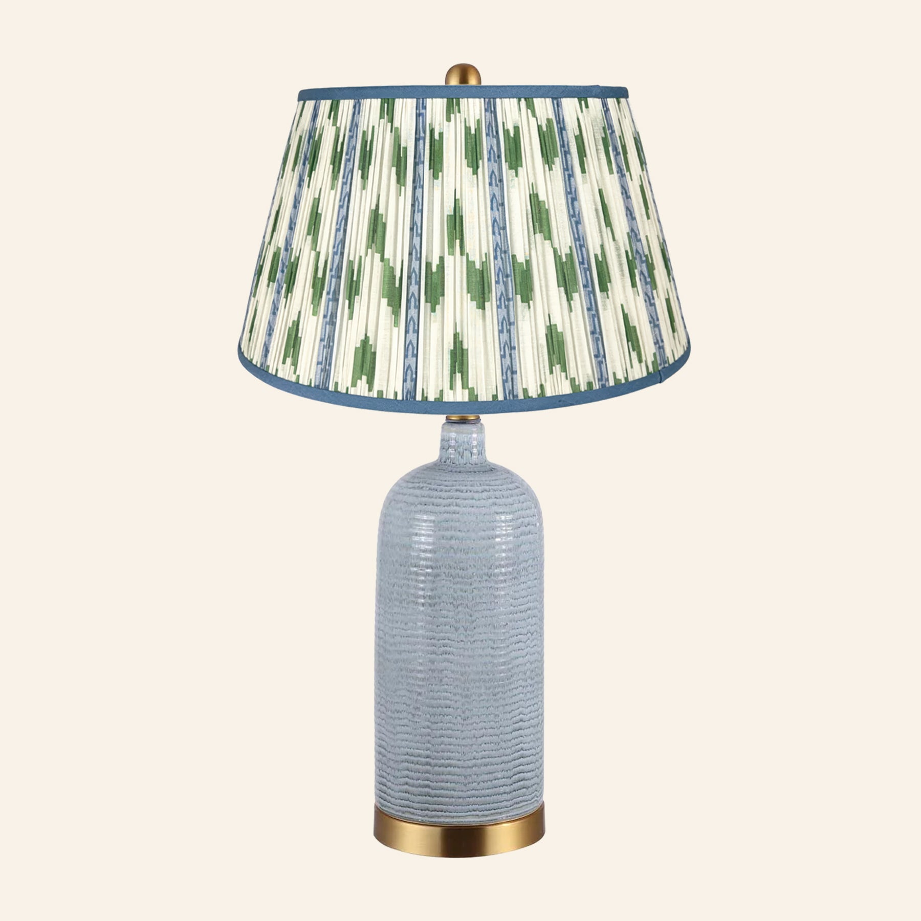 27” Adelaide Blue Glazed Ceramic Table Lamp by Kevin Francis Design | Luxury Area Rugs & Home Decor