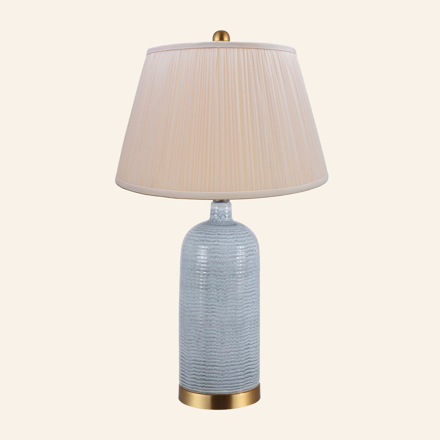 27” Adelaide Blue Glazed Ceramic Table Lamp by Kevin Francis Design | Luxury Area Rugs & Home Decor
