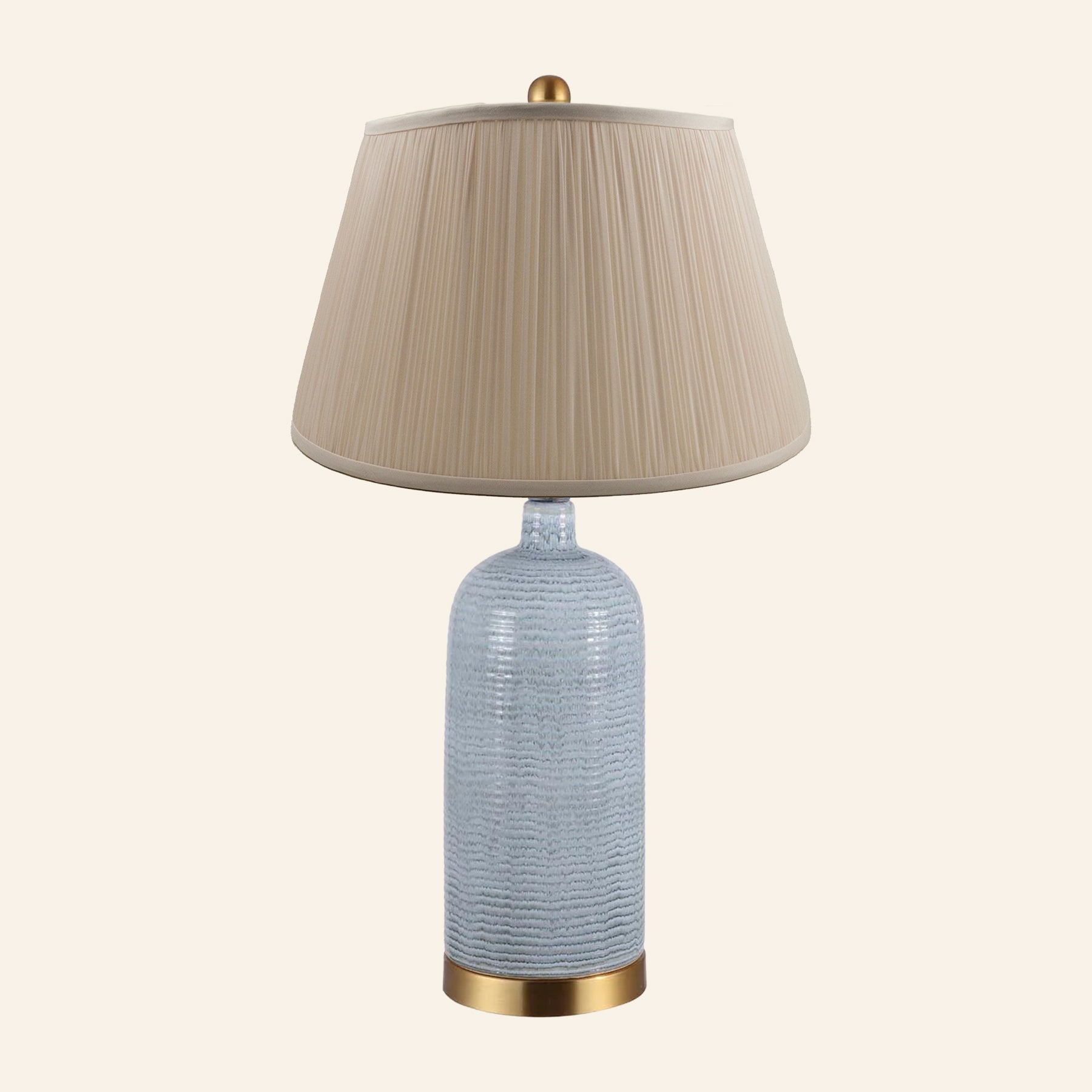 27” Adelaide Blue Glazed Ceramic Table Lamp