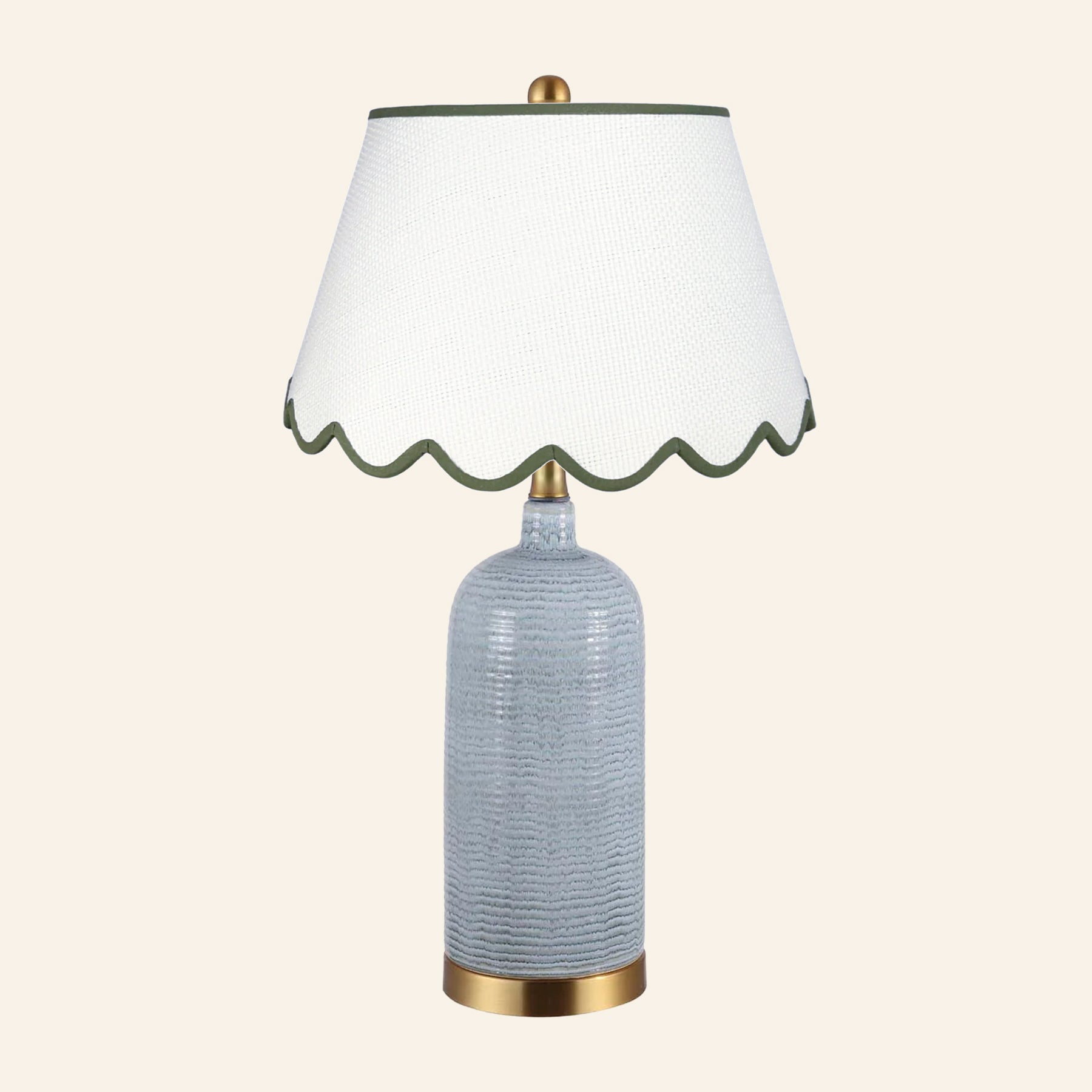 27” Adelaide Blue Glazed Ceramic Table Lamp