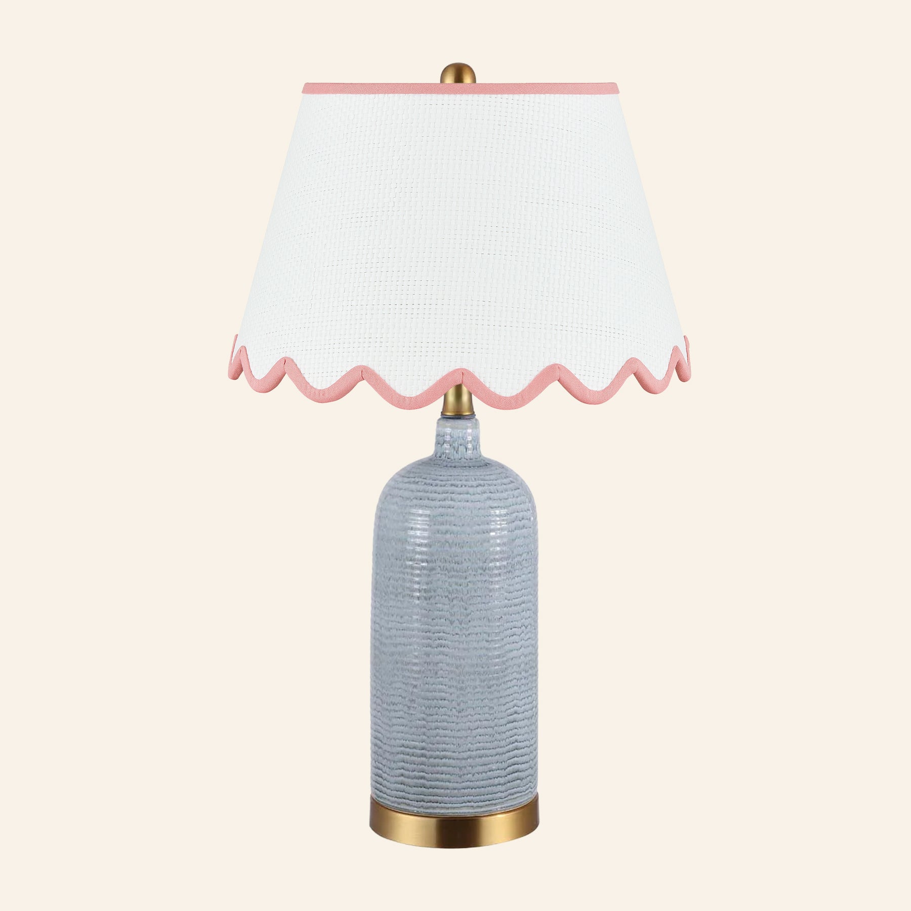 27” Adelaide Blue Glazed Ceramic Table Lamp