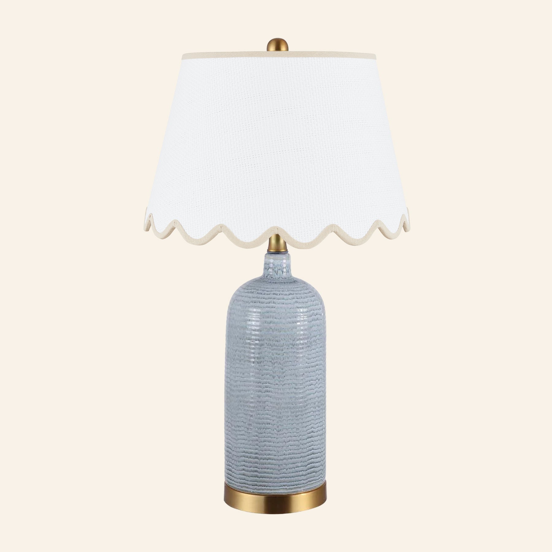 27” Adelaide Blue Glazed Ceramic Table Lamp