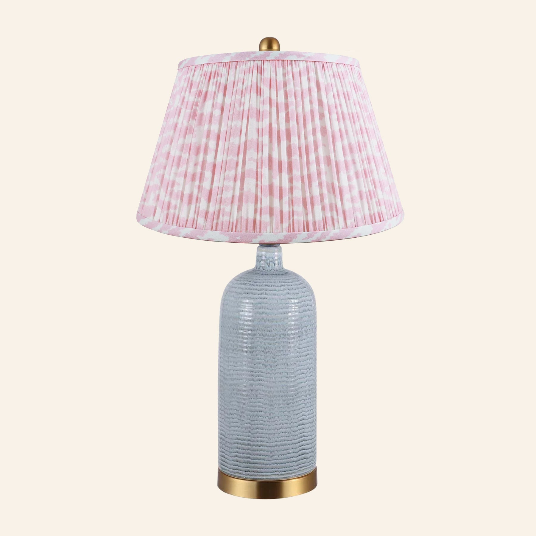 27” Adelaide Blue Glazed Ceramic Table Lamp by Kevin Francis Design | Luxury Area Rugs & Home Decor