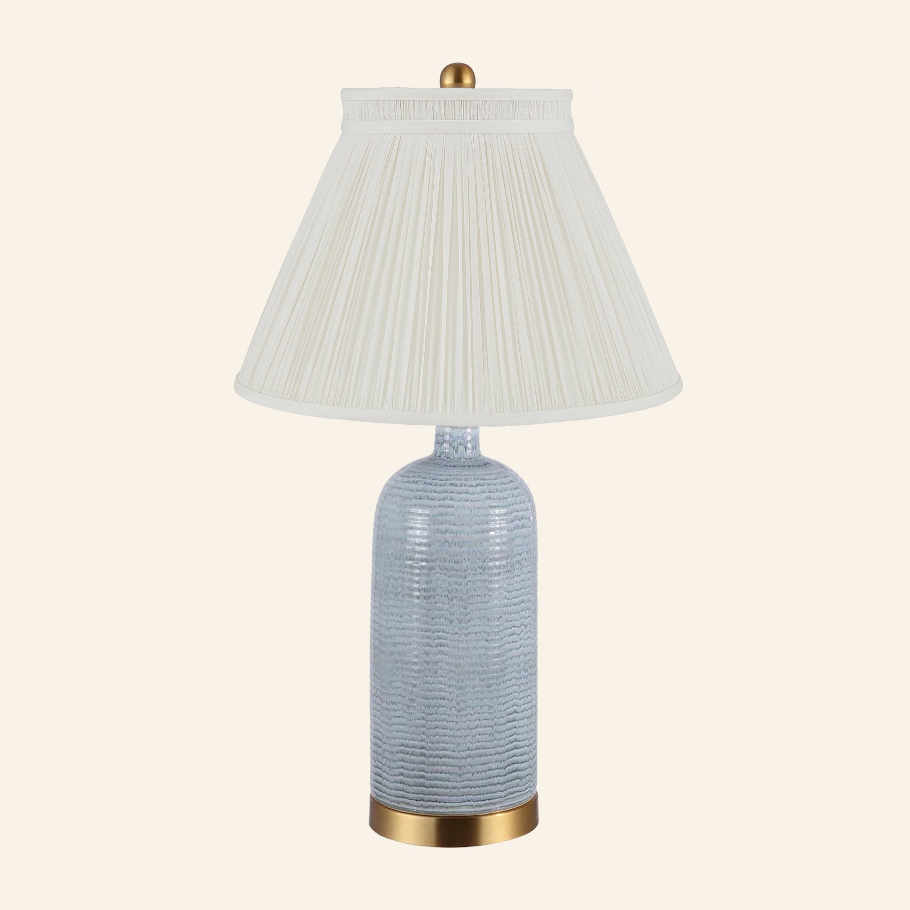 27” Adelaide Blue Glazed Ceramic Table Lamp