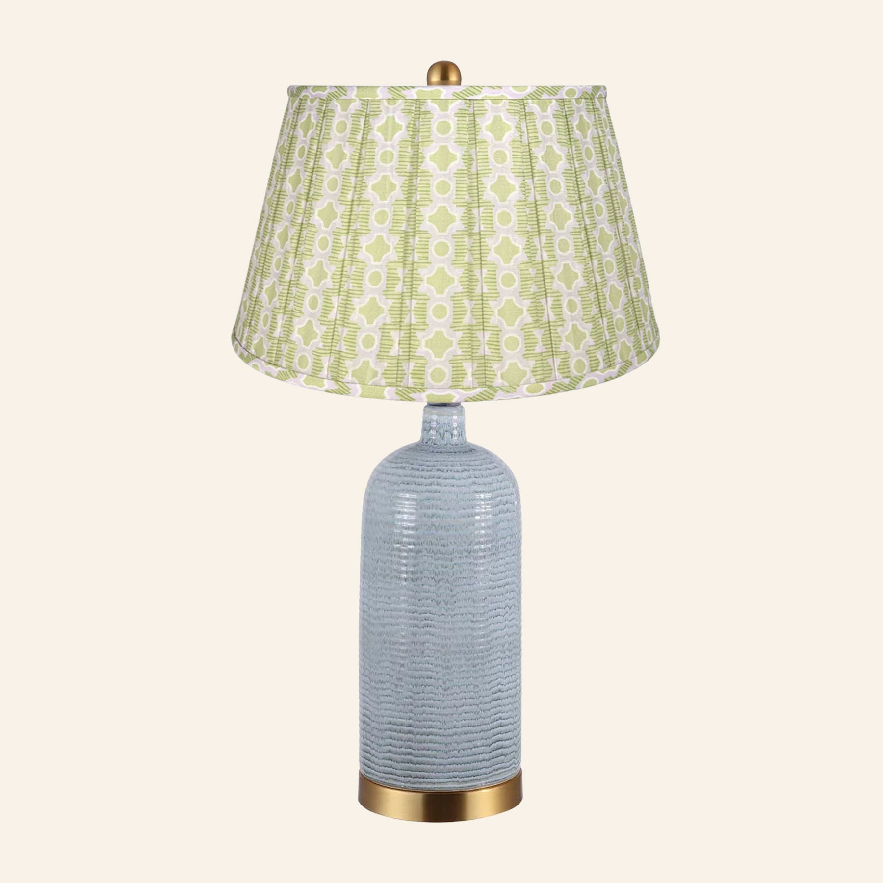 27” Adelaide Blue Glazed Ceramic Table Lamp