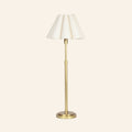 27 inch Arabella natural brass buffet lamp with cream scalloped shade