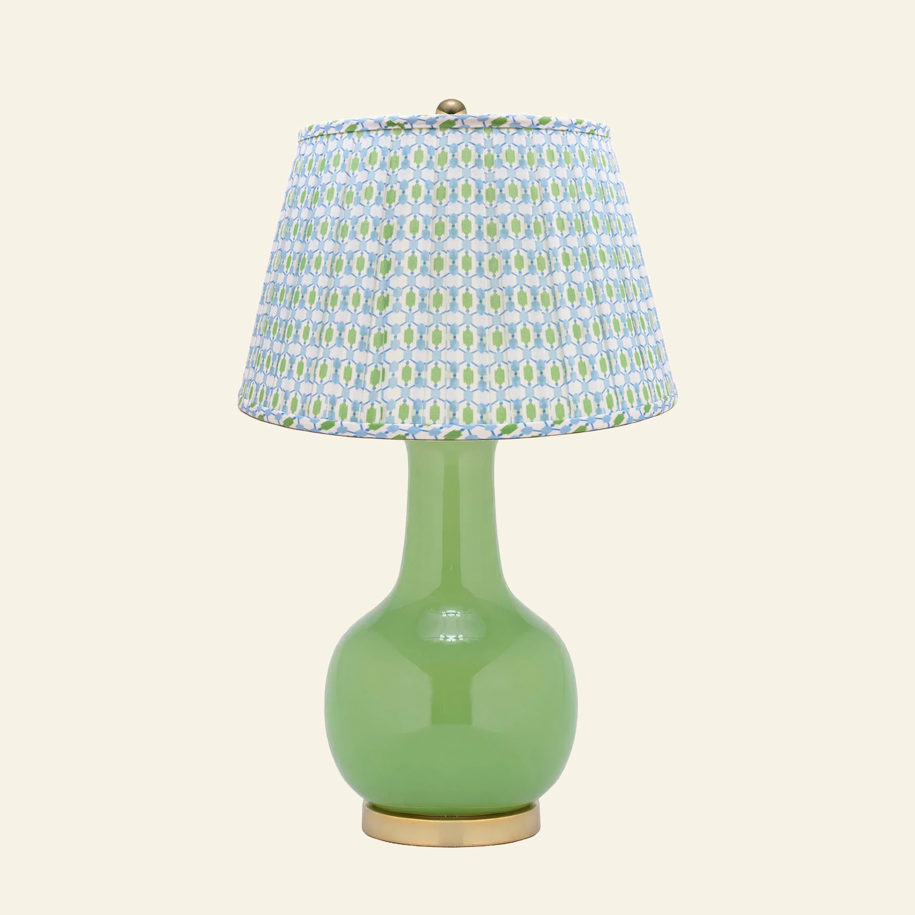 28" Augusta Kelly Green Single Gourd Ceramic Table Lamp by Kevin Francis Design | Luxury Area Rugs & Home Decor