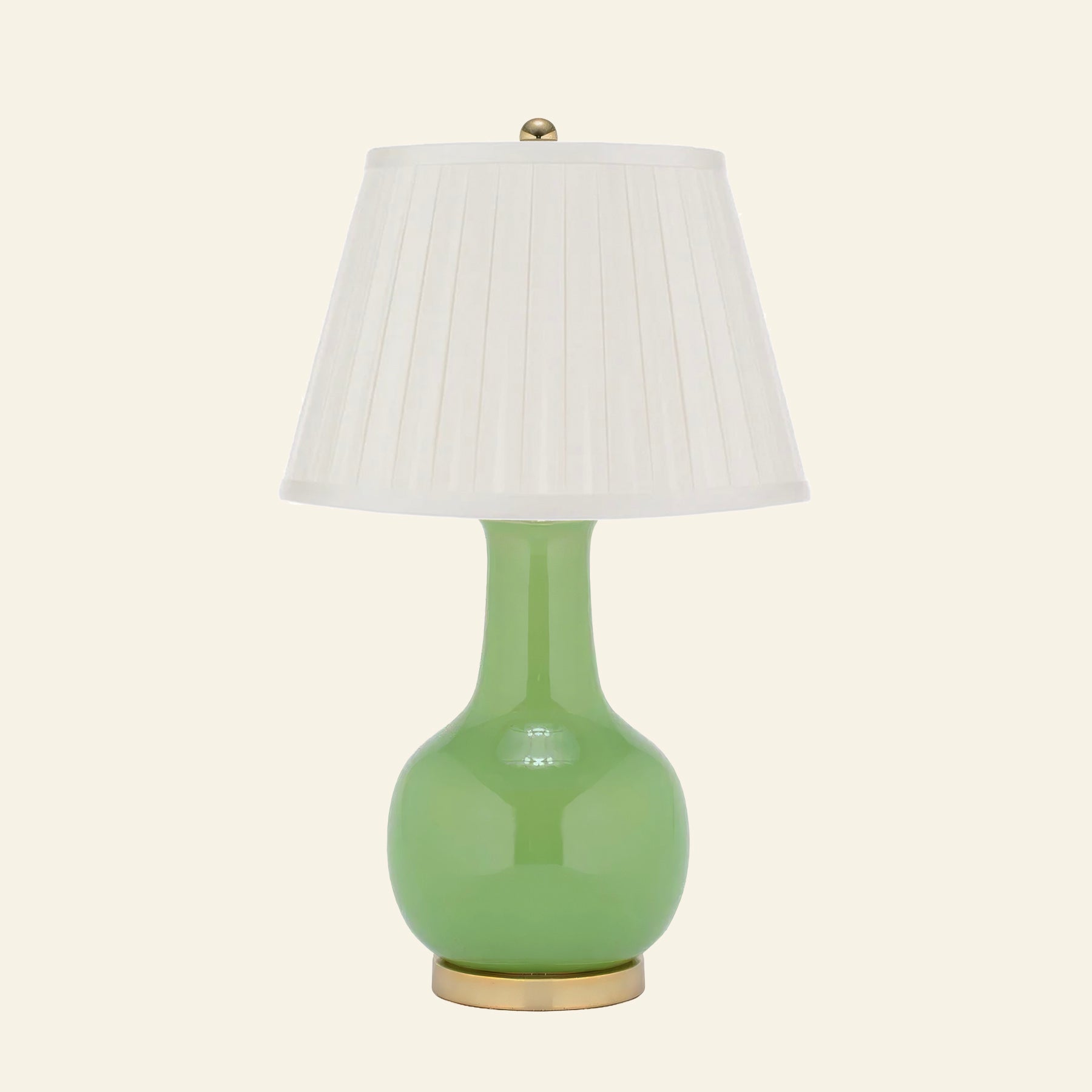 28" Augusta Kelly Green Single Gourd Ceramic Table Lamp by Kevin Francis Design | Luxury Area Rugs & Home Decor
