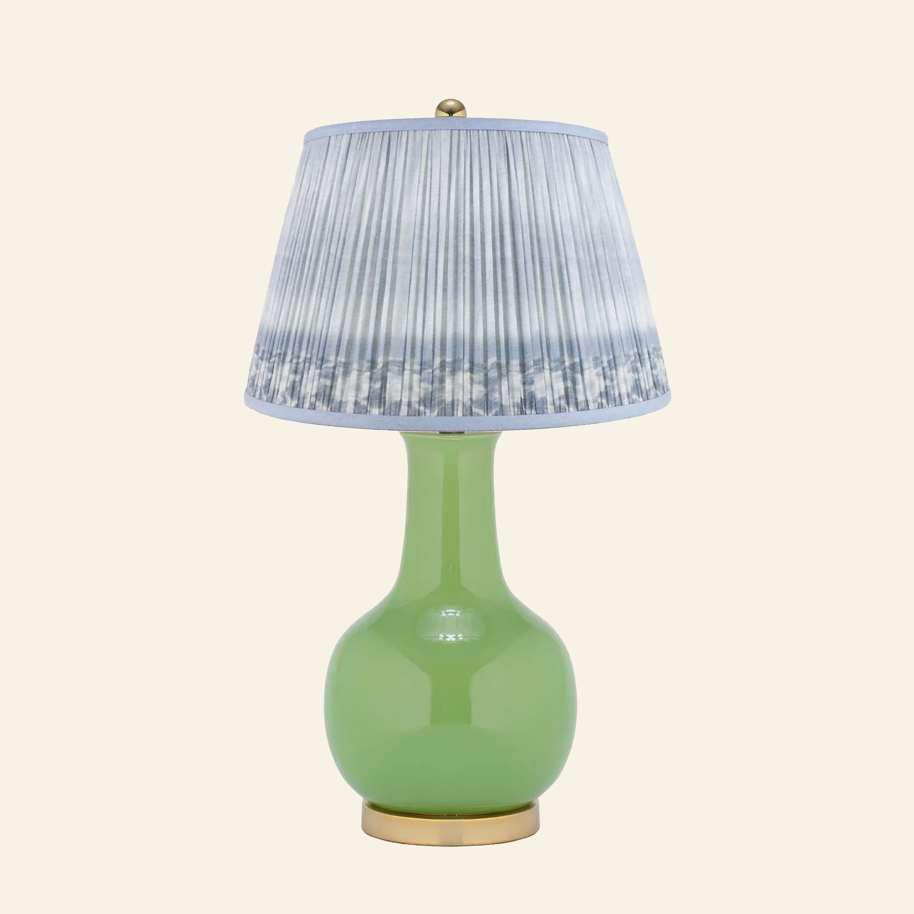28" Augusta Kelly Green Single Gourd Ceramic Table Lamp by Kevin Francis Design | Luxury Area Rugs & Home Decor