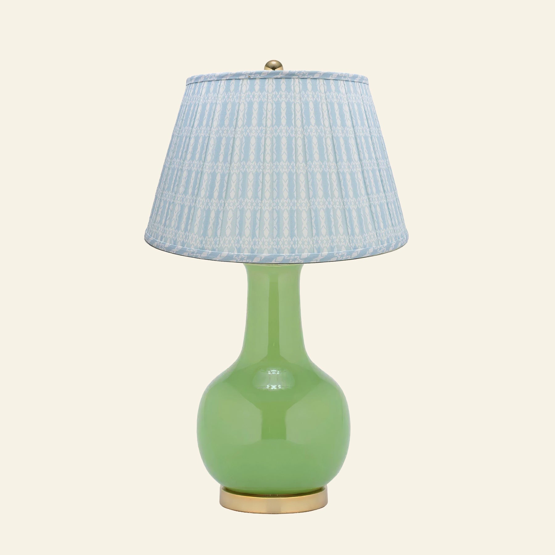 28" Augusta Kelly Green Single Gourd Ceramic Table Lamp by Kevin Francis Design | Luxury Area Rugs & Home Decor