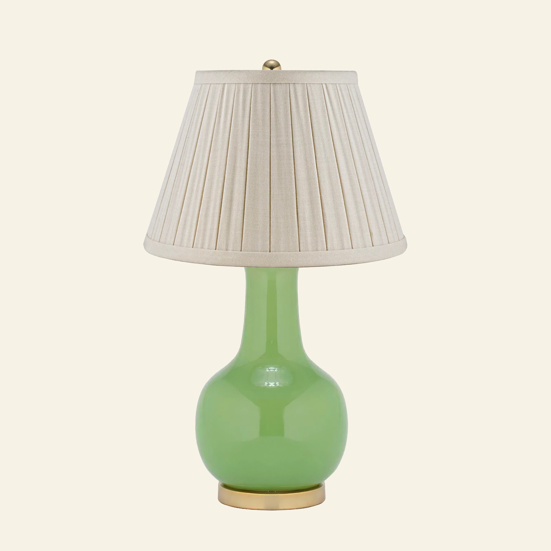 28" Augusta Kelly Green Single Gourd Ceramic Table Lamp by Kevin Francis Design | Luxury Area Rugs & Home Decor