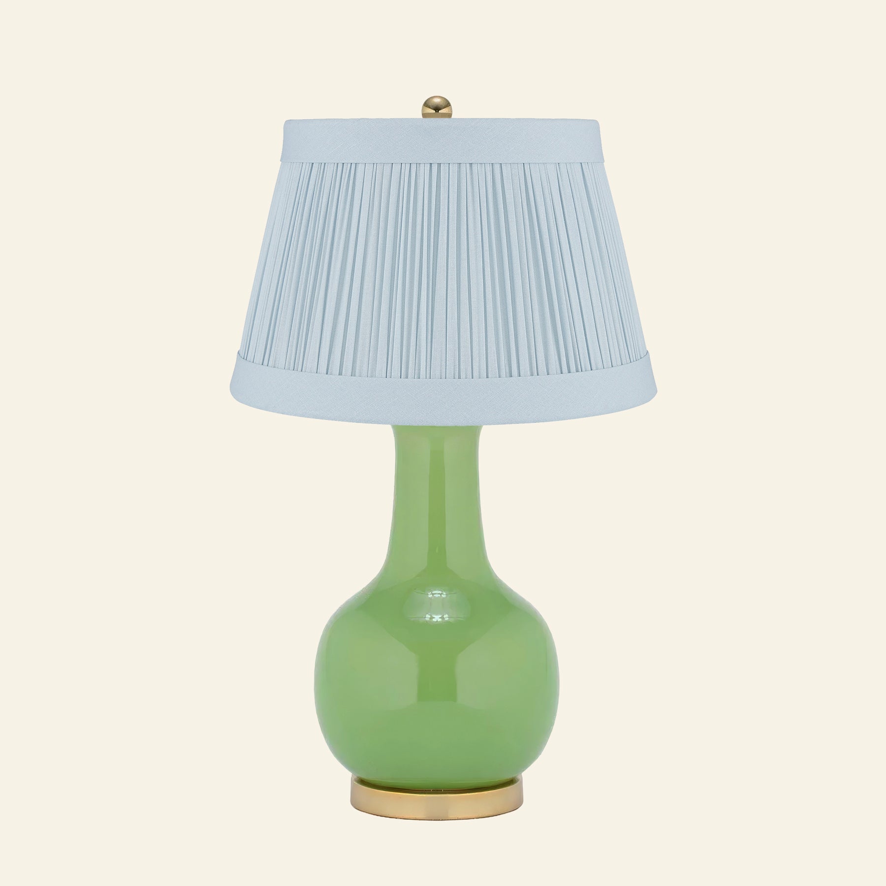 28" Augusta Kelly Green Single Gourd Ceramic Table Lamp by Kevin Francis Design | Luxury Area Rugs & Home Decor