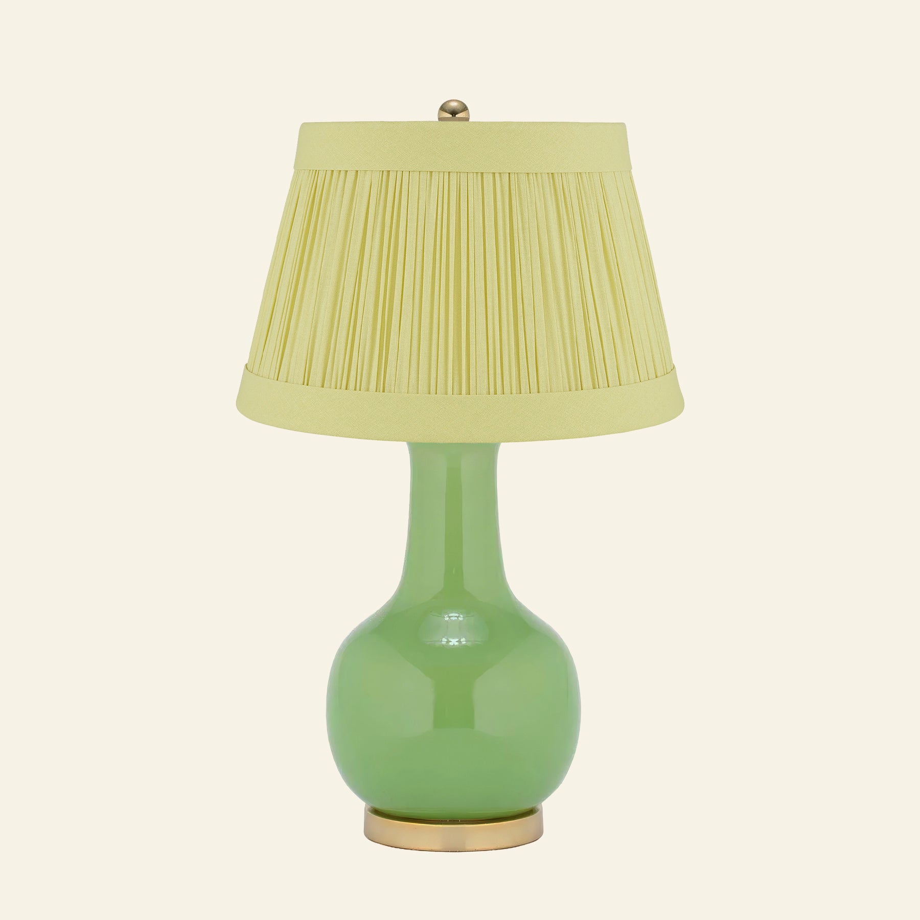 28" Augusta Kelly Green Single Gourd Ceramic Table Lamp by Kevin Francis Design | Luxury Area Rugs & Home Decor