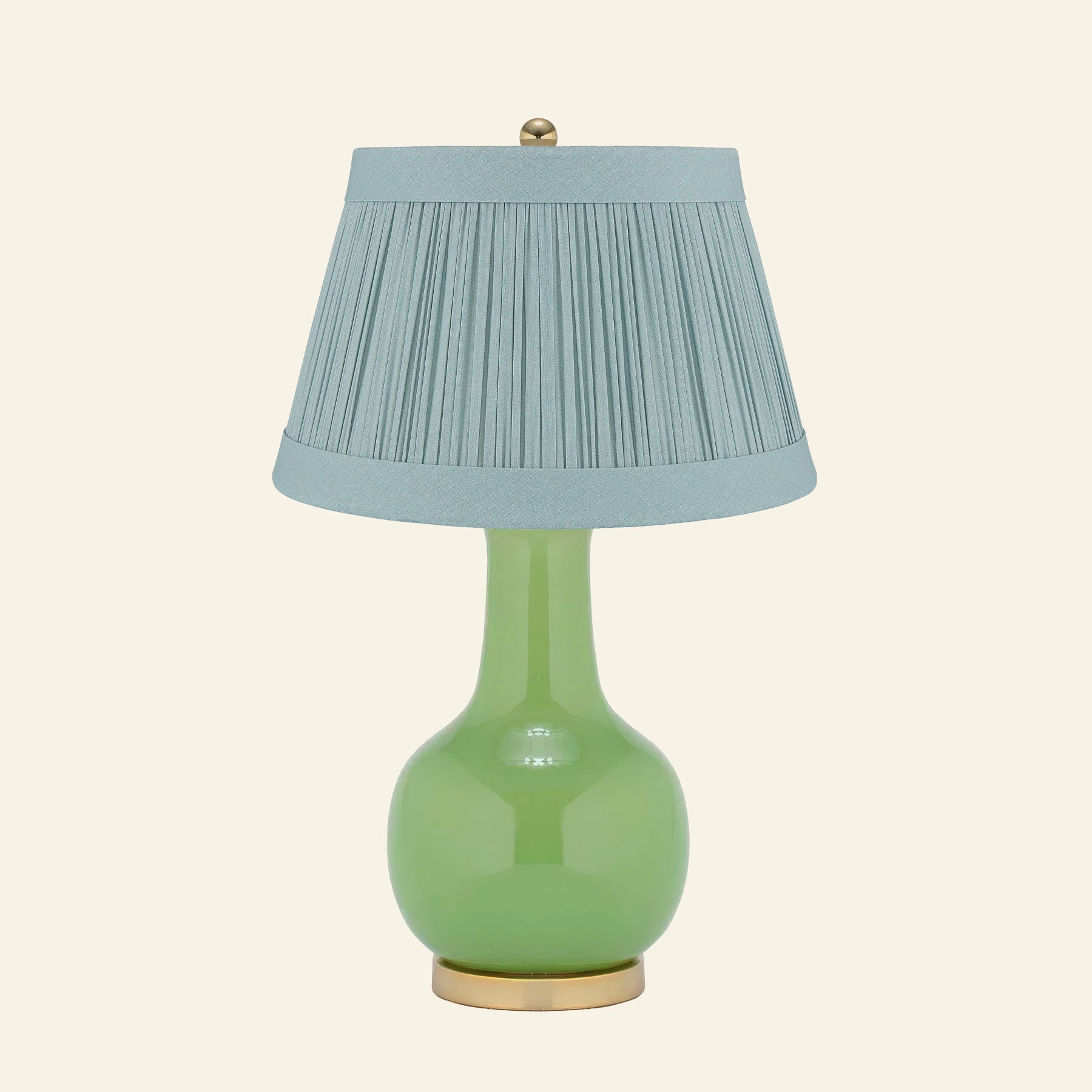28" Augusta Kelly Green Single Gourd Ceramic Table Lamp by Kevin Francis Design | Luxury Area Rugs & Home Decor