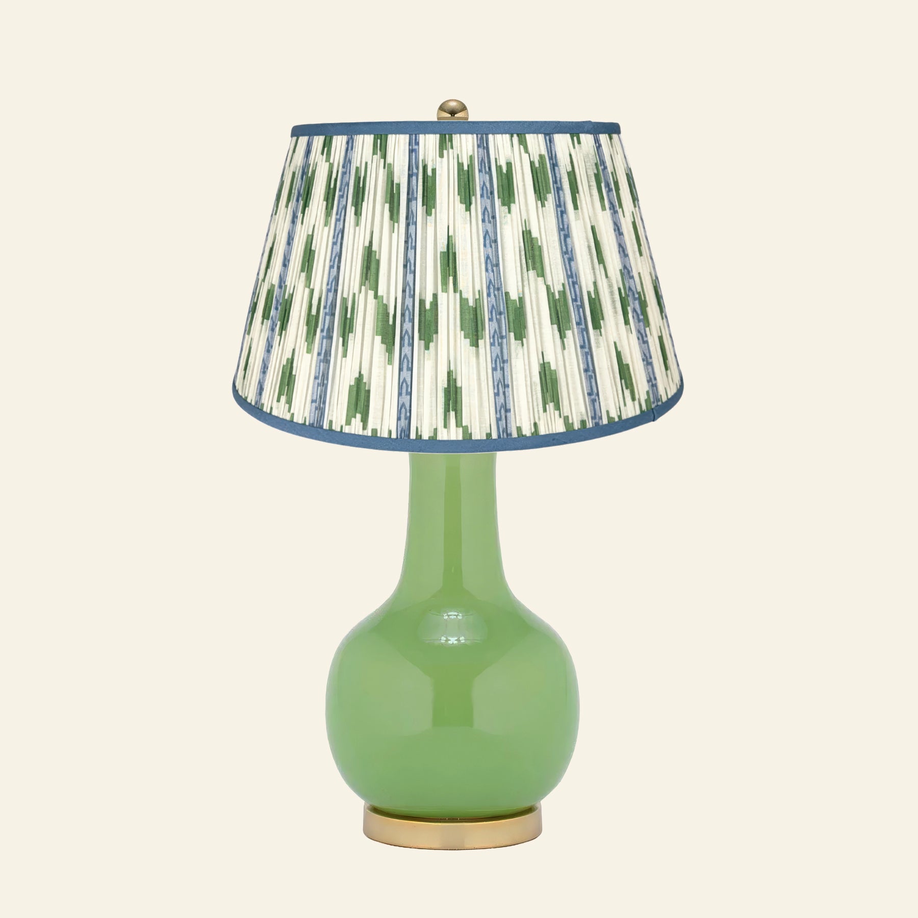 28" Augusta Kelly Green Single Gourd Ceramic Table Lamp by Kevin Francis Design | Luxury Area Rugs & Home Decor