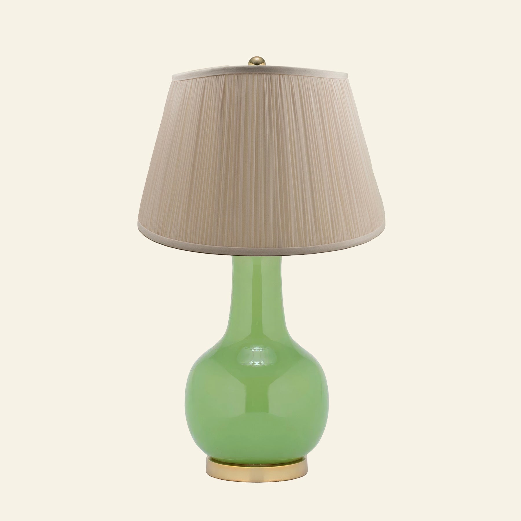28" Augusta Kelly Green Single Gourd Ceramic Table Lamp by Kevin Francis Design | Luxury Area Rugs & Home Decor