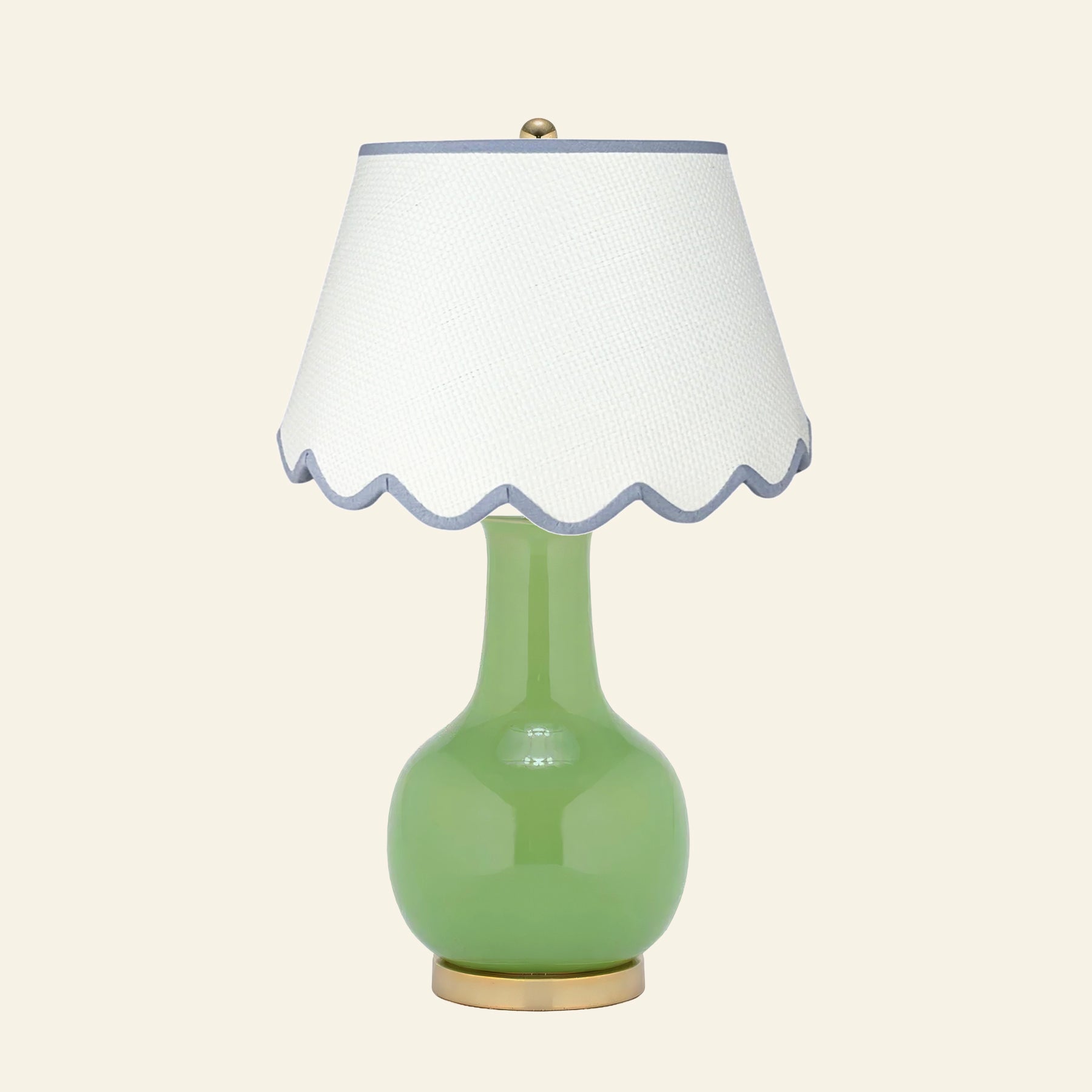 28" Augusta Kelly Green Single Gourd Ceramic Table Lamp by Kevin Francis Design | Luxury Area Rugs & Home Decor