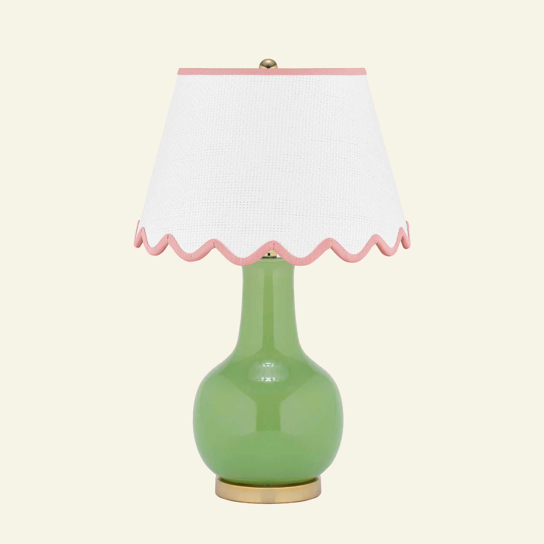 28" Augusta Kelly Green Single Gourd Ceramic Table Lamp by Kevin Francis Design | Luxury Area Rugs & Home Decor