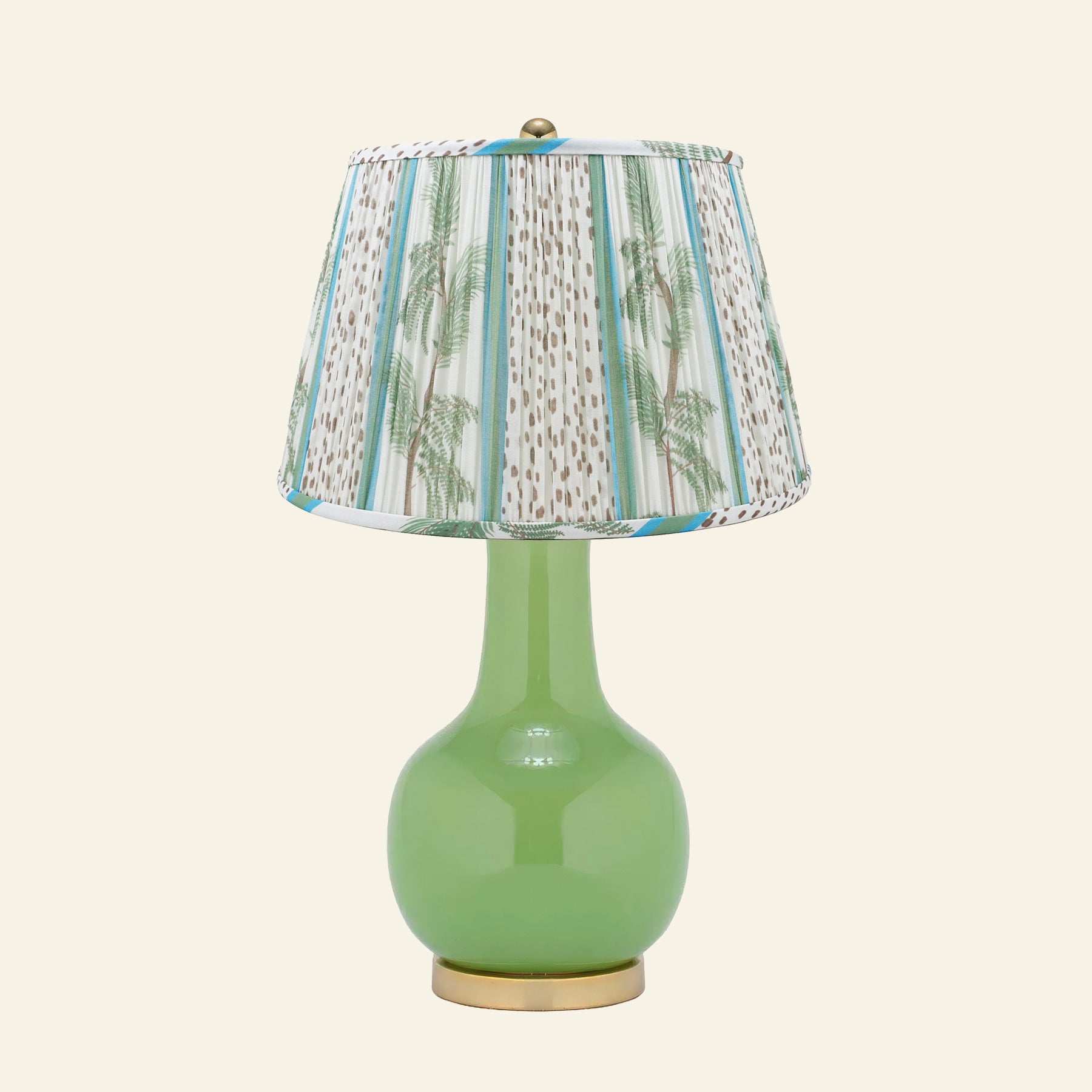 28" Augusta Kelly Green Single Gourd Ceramic Table Lamp