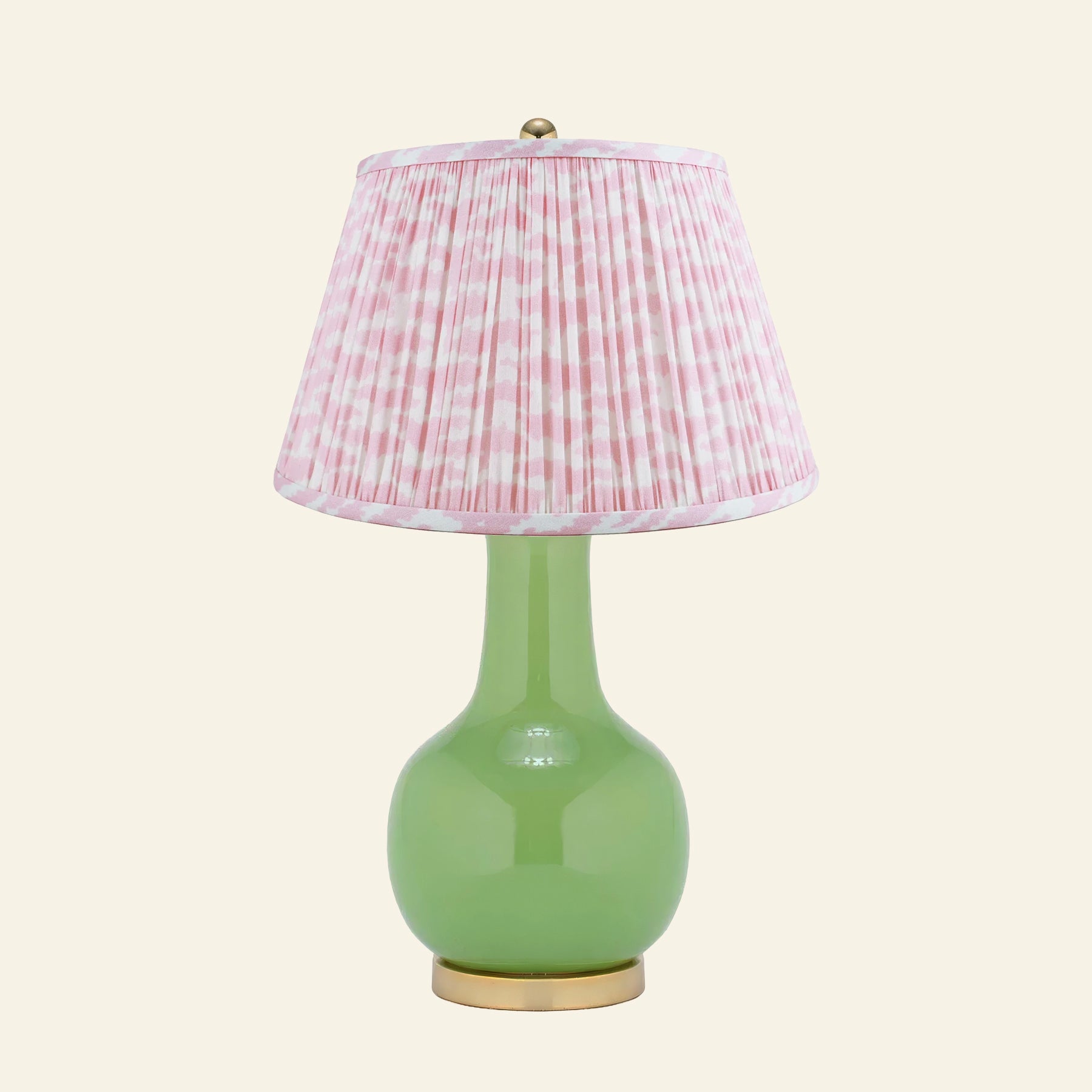 28" Augusta Kelly Green Single Gourd Ceramic Table Lamp by Kevin Francis Design | Luxury Area Rugs & Home Decor