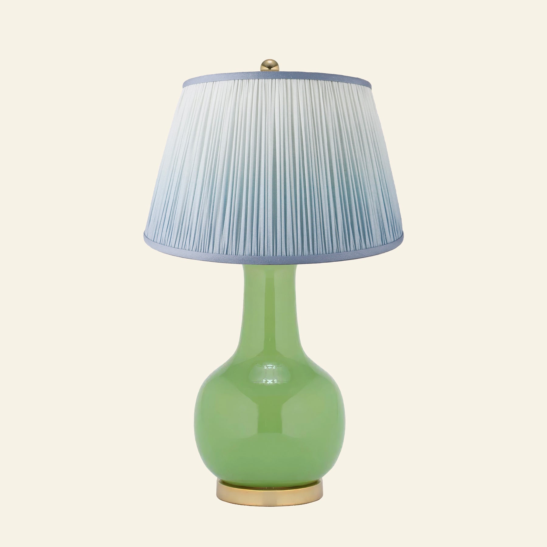 28" Augusta Kelly Green Single Gourd Ceramic Table Lamp by Kevin Francis Design | Luxury Area Rugs & Home Decor