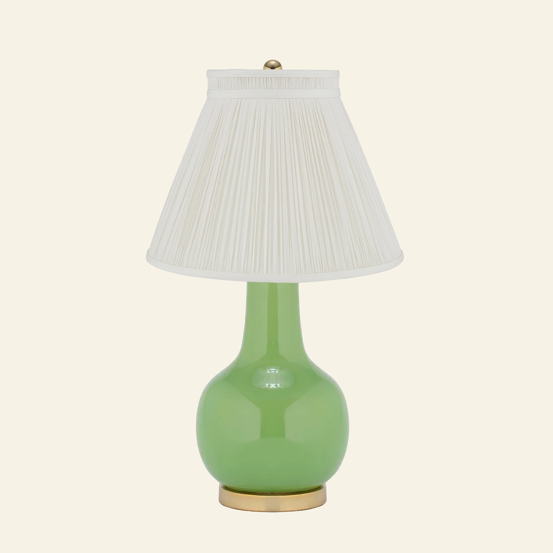 28" Augusta Kelly Green Single Gourd Ceramic Table Lamp by Kevin Francis Design | Luxury Area Rugs & Home Decor