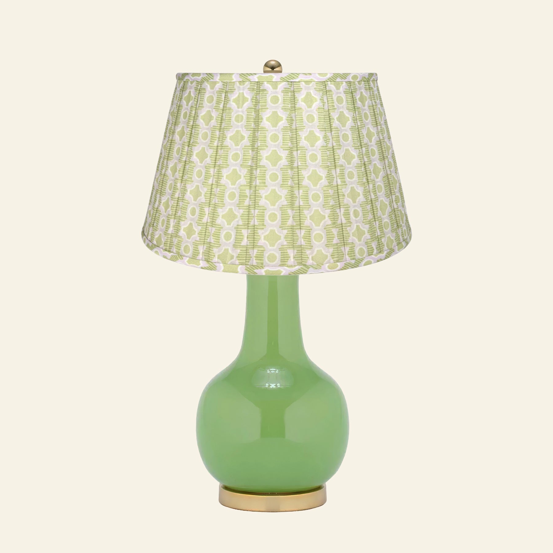 28" Augusta Kelly Green Single Gourd Ceramic Table Lamp by Kevin Francis Design | Luxury Area Rugs & Home Decor