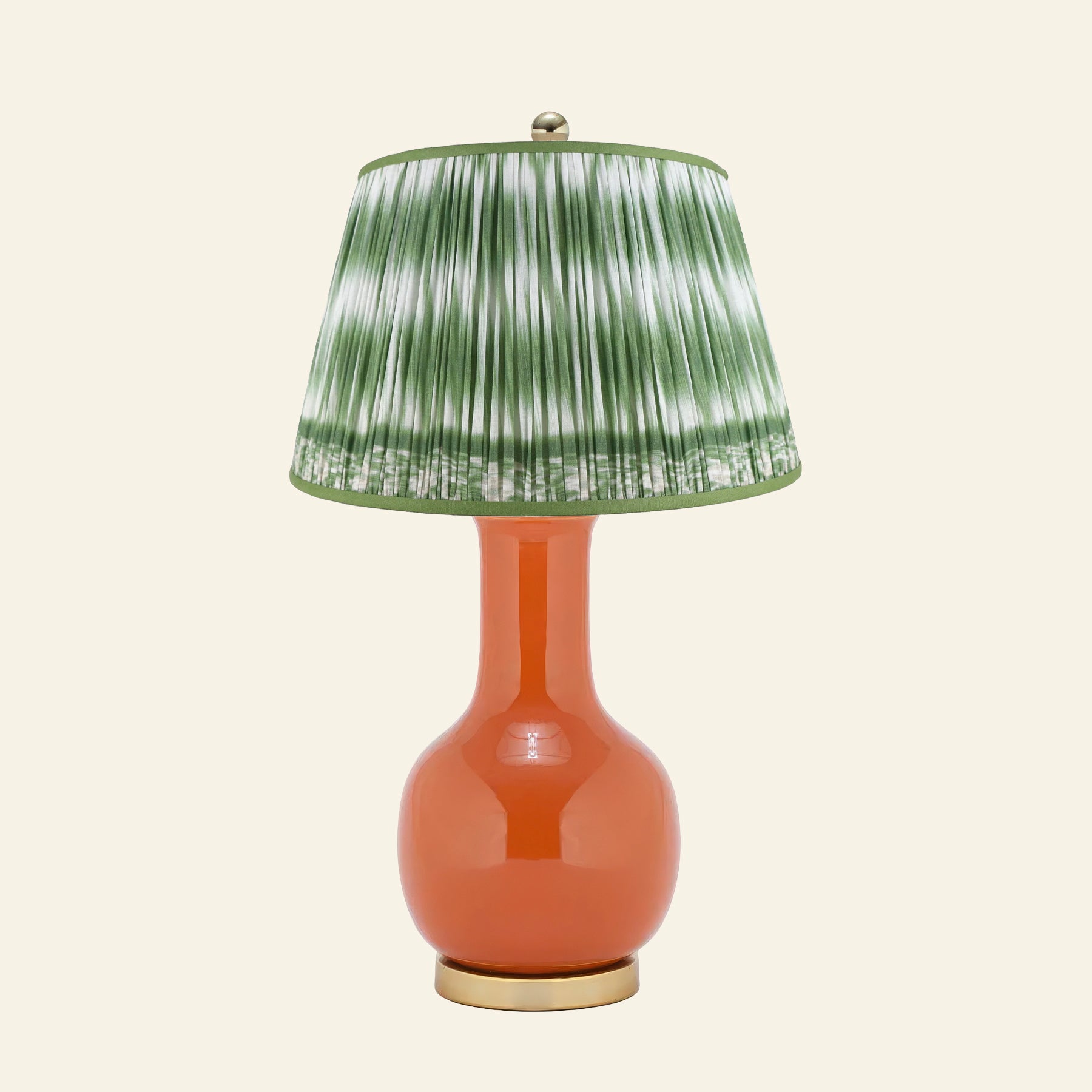 28" Augusta Orange Single Gourd Ceramic Table Lamp by Kevin Francis Design | Luxury Area Rugs & Home Decor