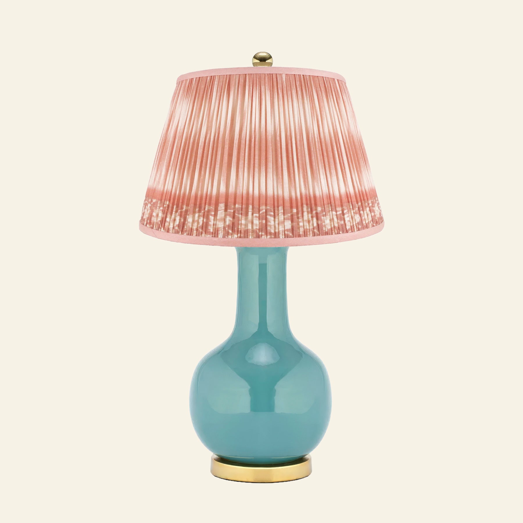 28" Augusta Teal Blue Single Gourd Ceramic Table Lamp by Kevin Francis Design | Luxury Area Rugs & Home Decor