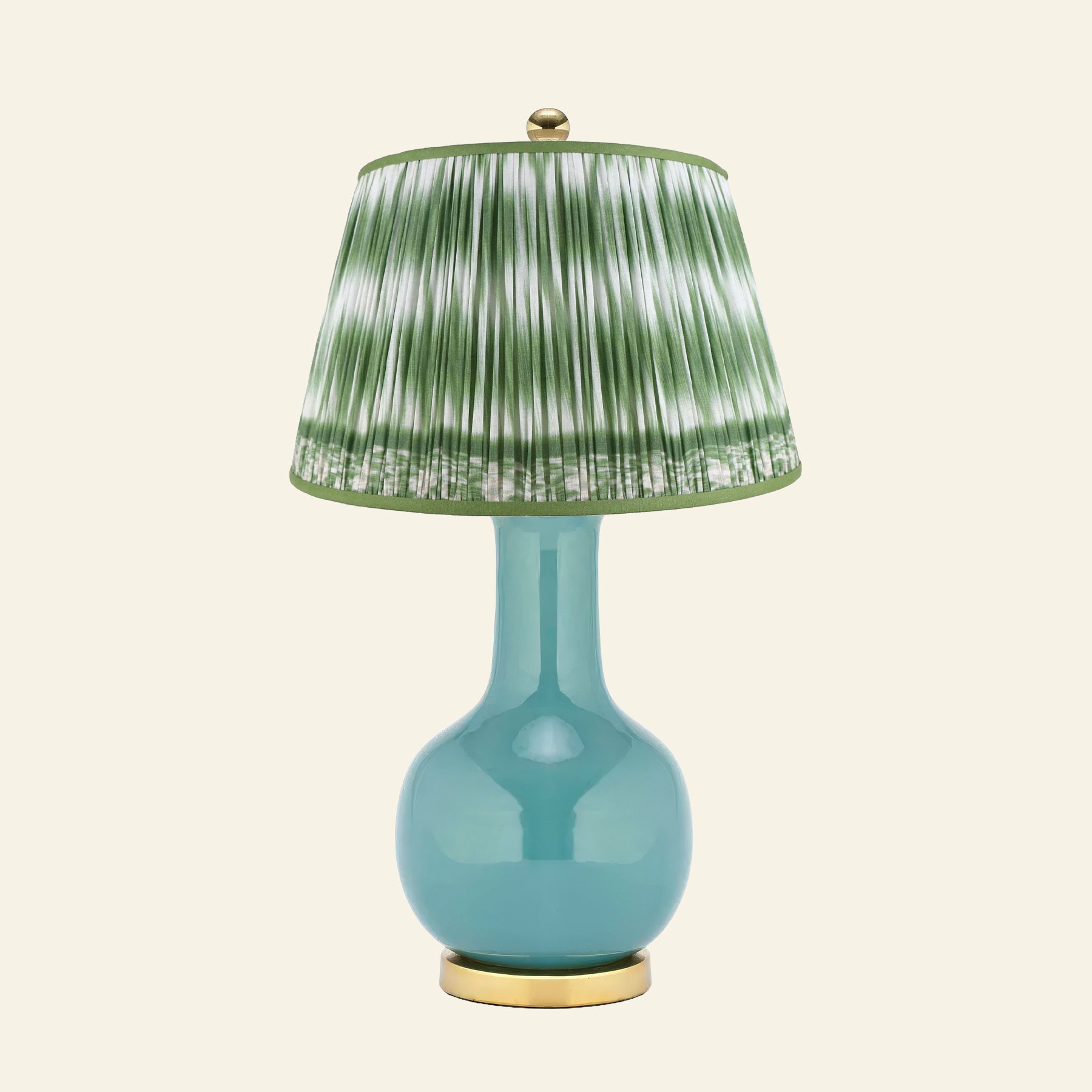 28" Augusta Teal Blue Single Gourd Ceramic Table Lamp by Kevin Francis Design | Luxury Area Rugs & Home Decor