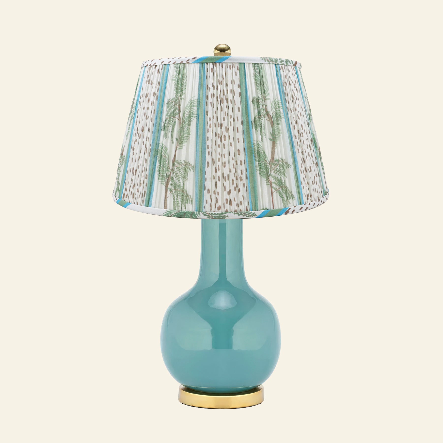 28" Augusta Teal Blue Single Gourd Ceramic Table Lamp by Kevin Francis Design | Luxury Area Rugs & Home Decor