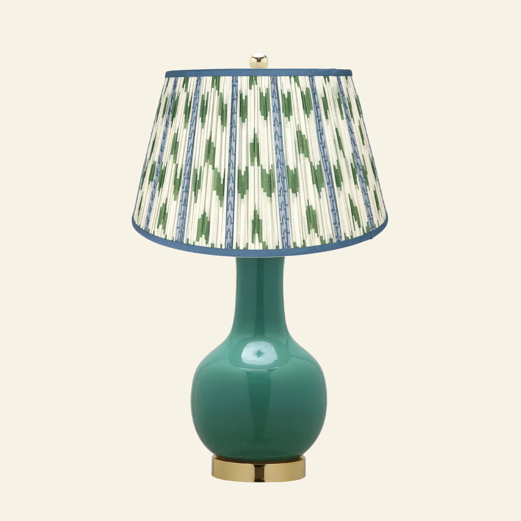 28" Augusta Forest Green Single Gourd Ceramic Table Lamp by Kevin Francis Design | Luxury Area Rugs & Home Decor
