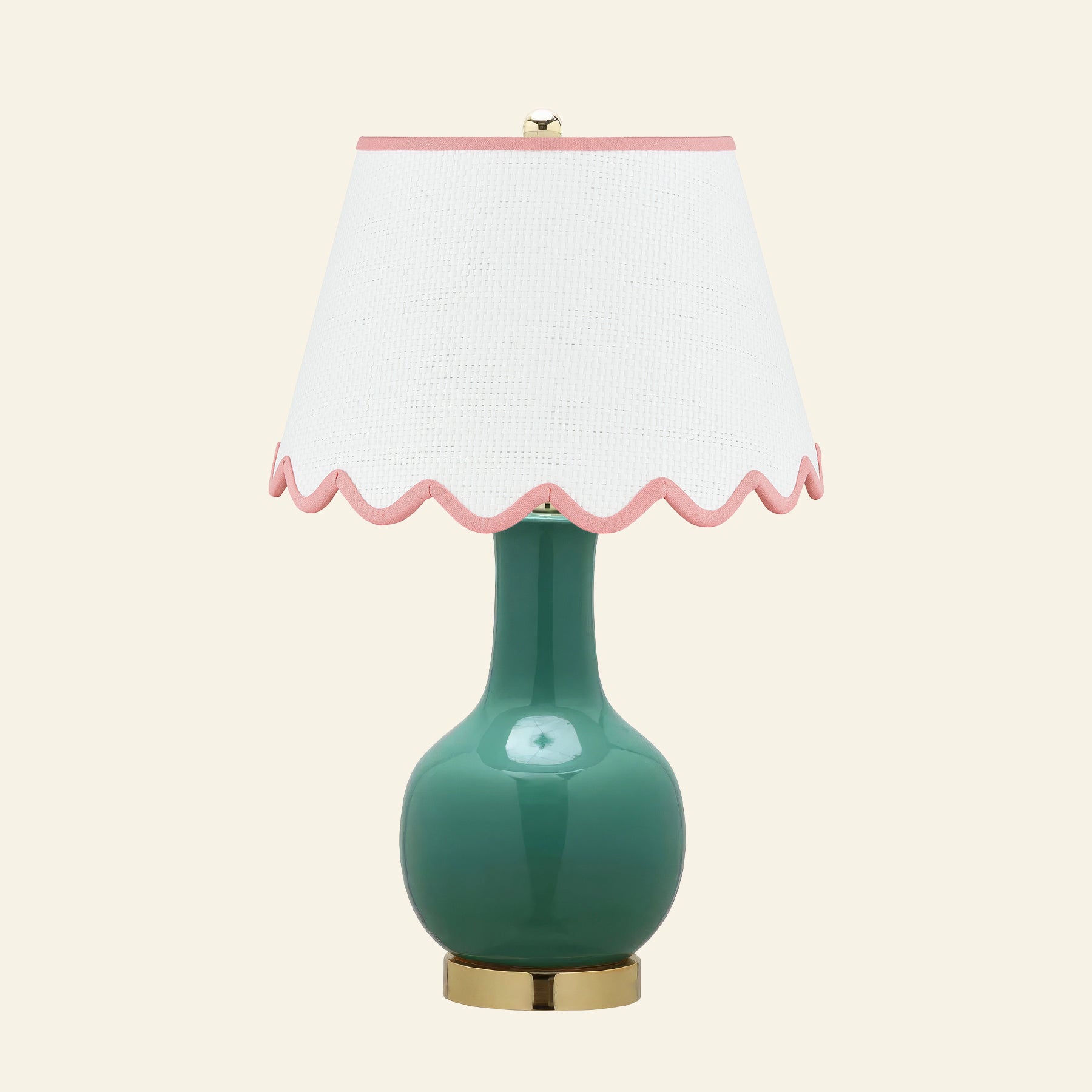 28" Augusta Forest Green Single Gourd Ceramic Table Lamp by Kevin Francis Design | Luxury Area Rugs & Home Decor