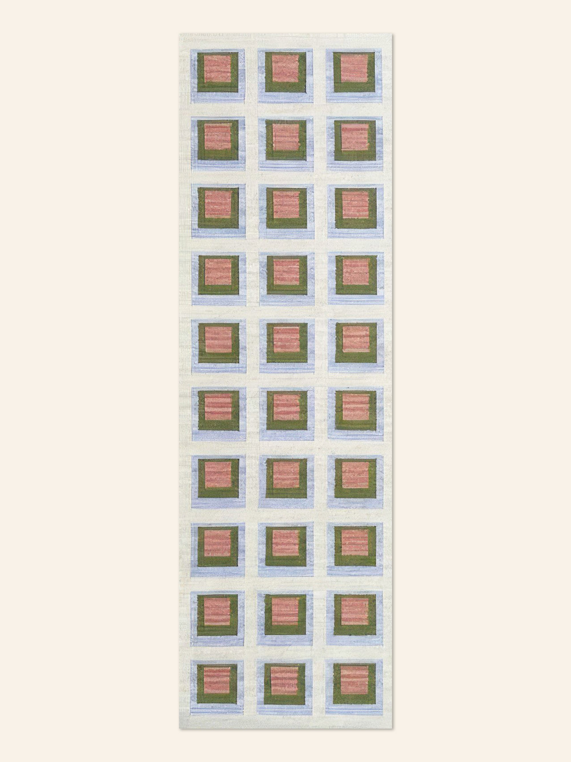 Blue & Green Bauhaus Rug | Color Study Wool Flatweave – Kevin