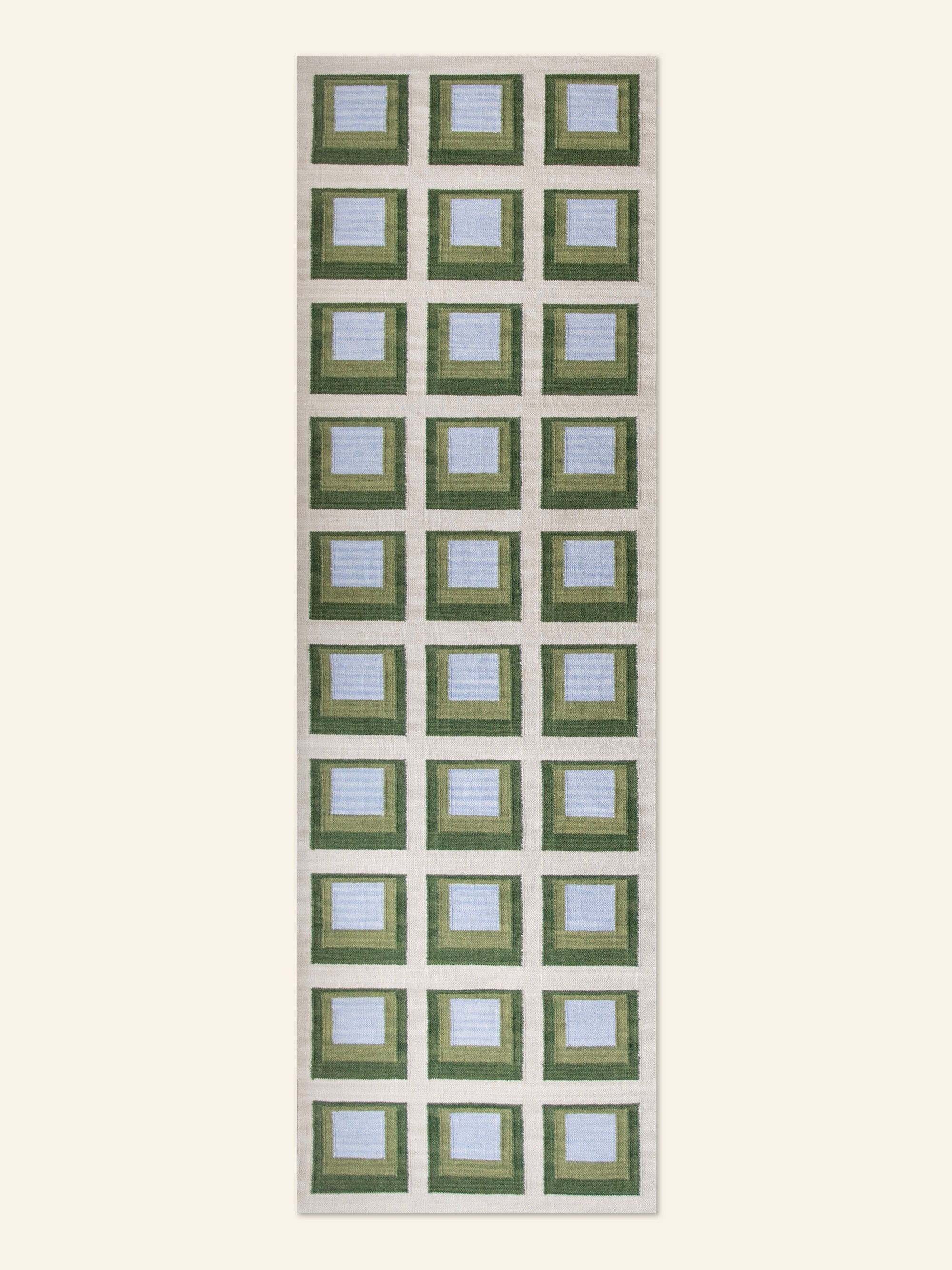 Color Study Handwoven Wool Flatweave Rug