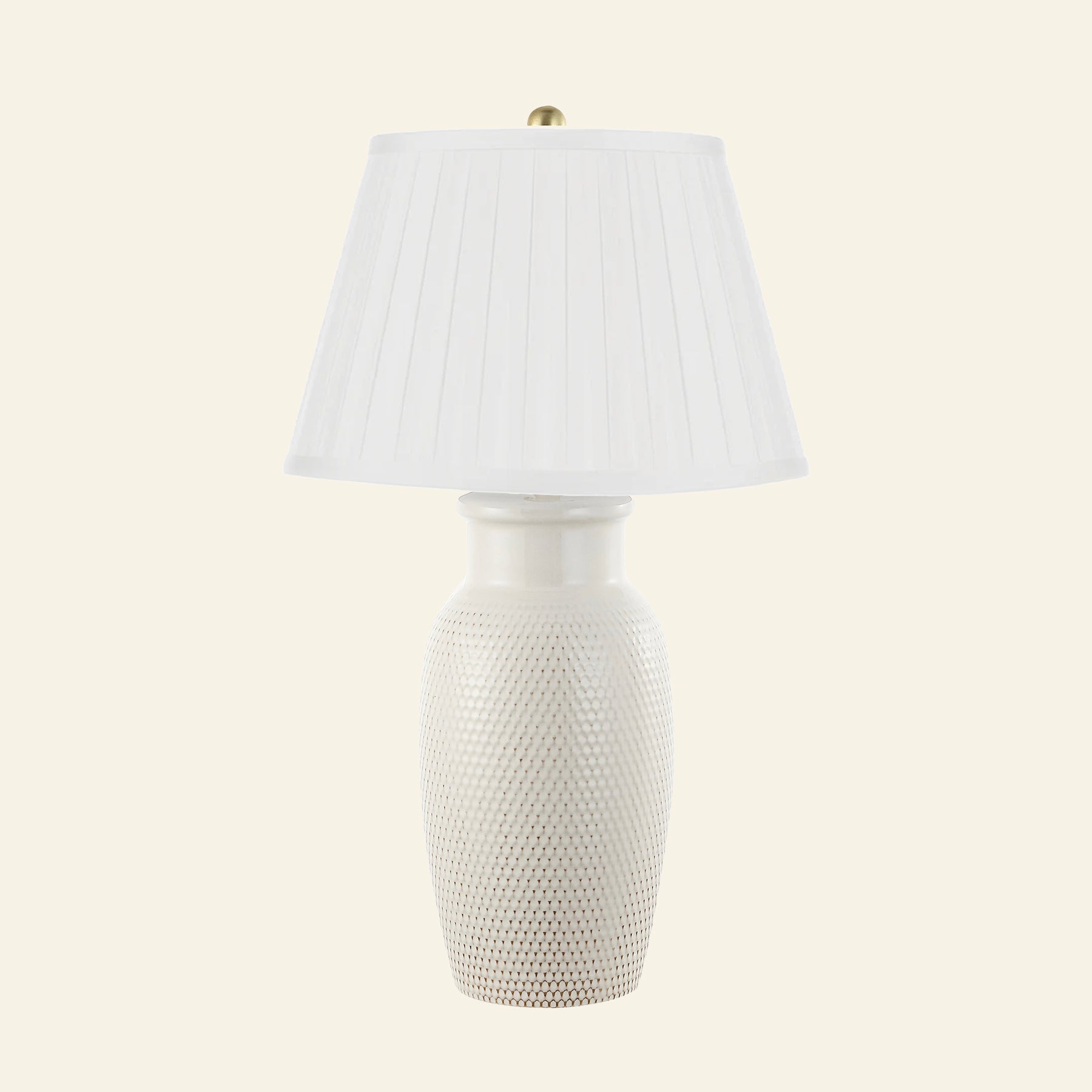 28" Camilla Textured Cream Ceramic Table Lamp by Kevin Francis Design | Luxury Area Rugs & Home Decor