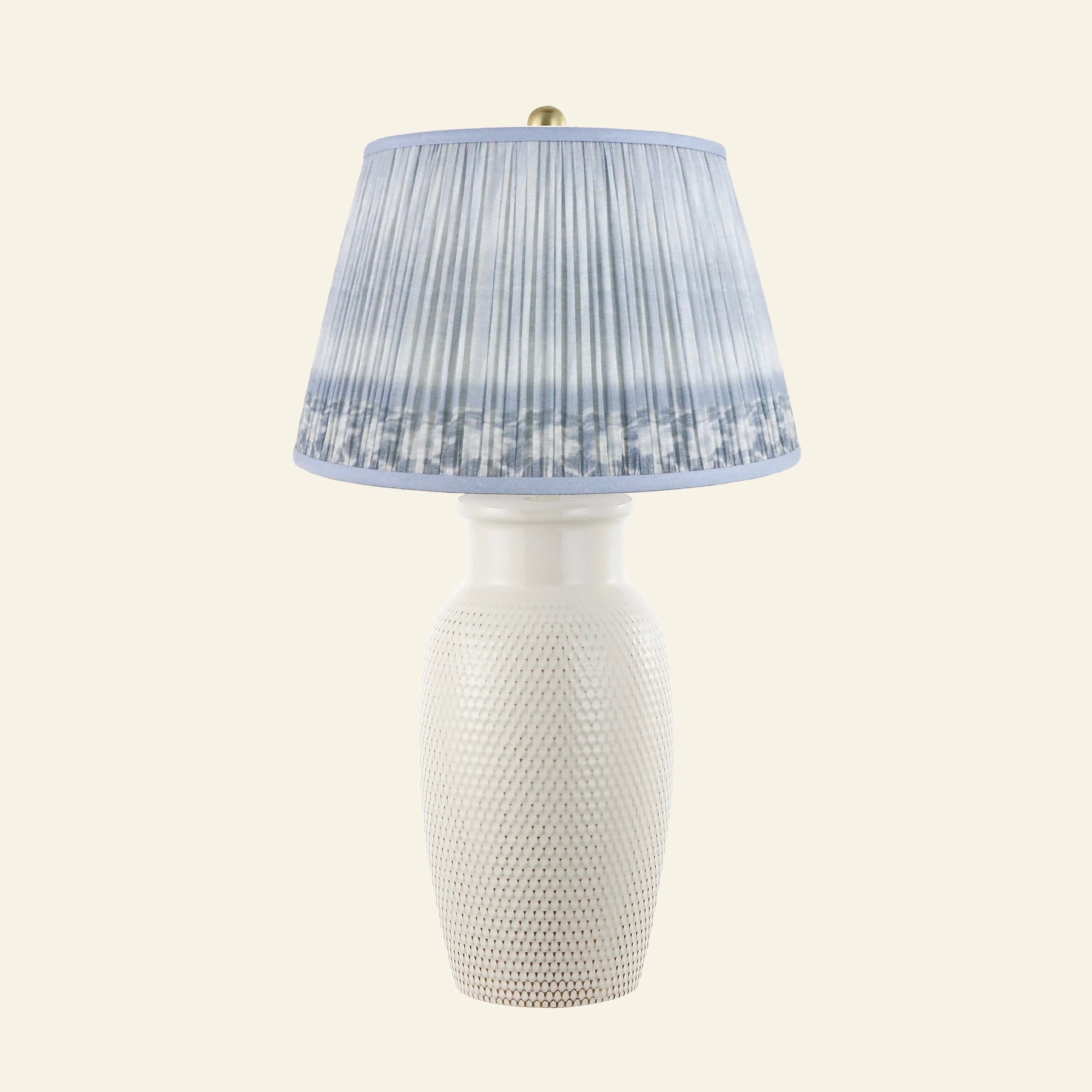 28" Camilla Textured Cream Ceramic Table Lamp by Kevin Francis Design | Luxury Area Rugs & Home Decor