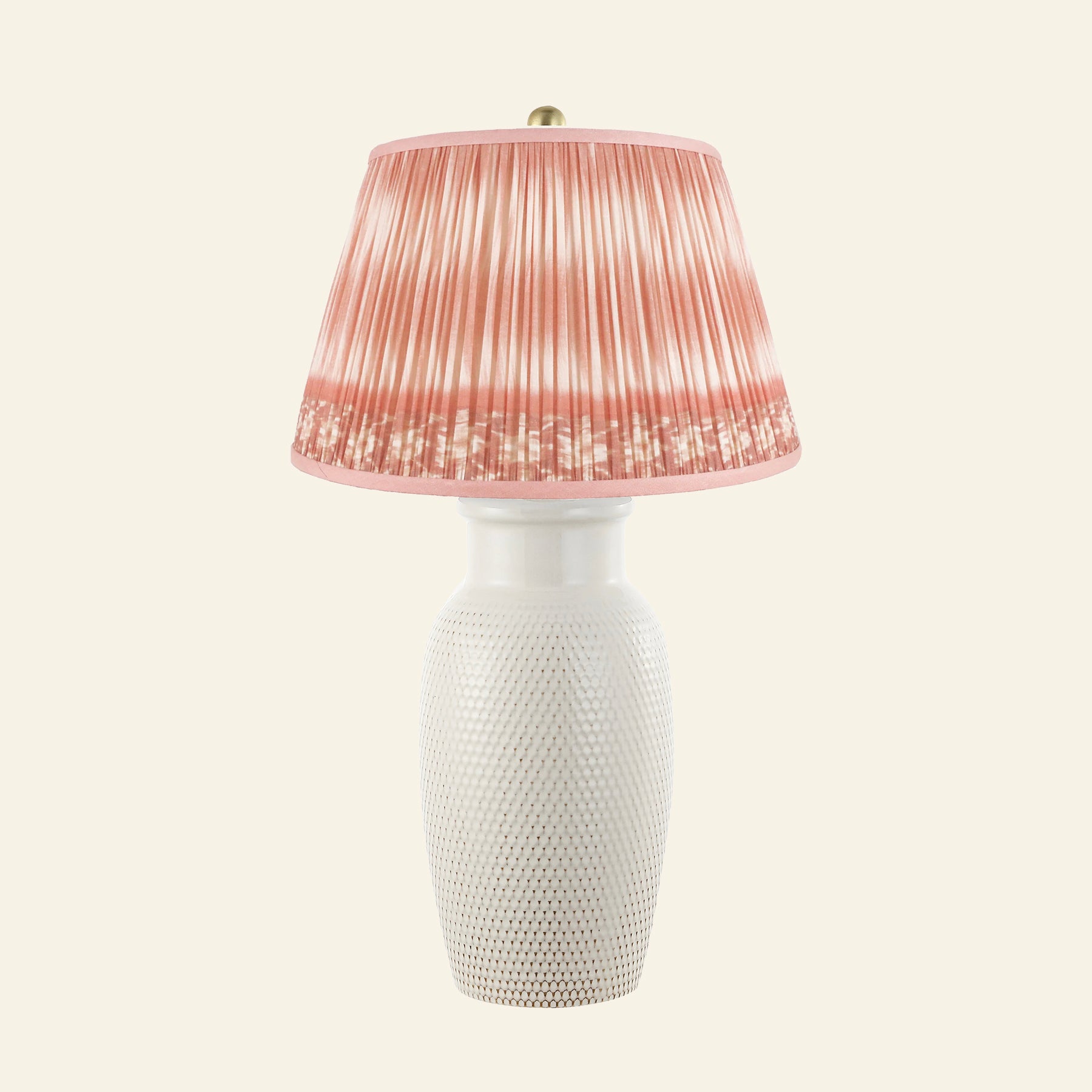 28" Camilla Textured Cream Ceramic Table Lamp by Kevin Francis Design | Luxury Area Rugs & Home Decor