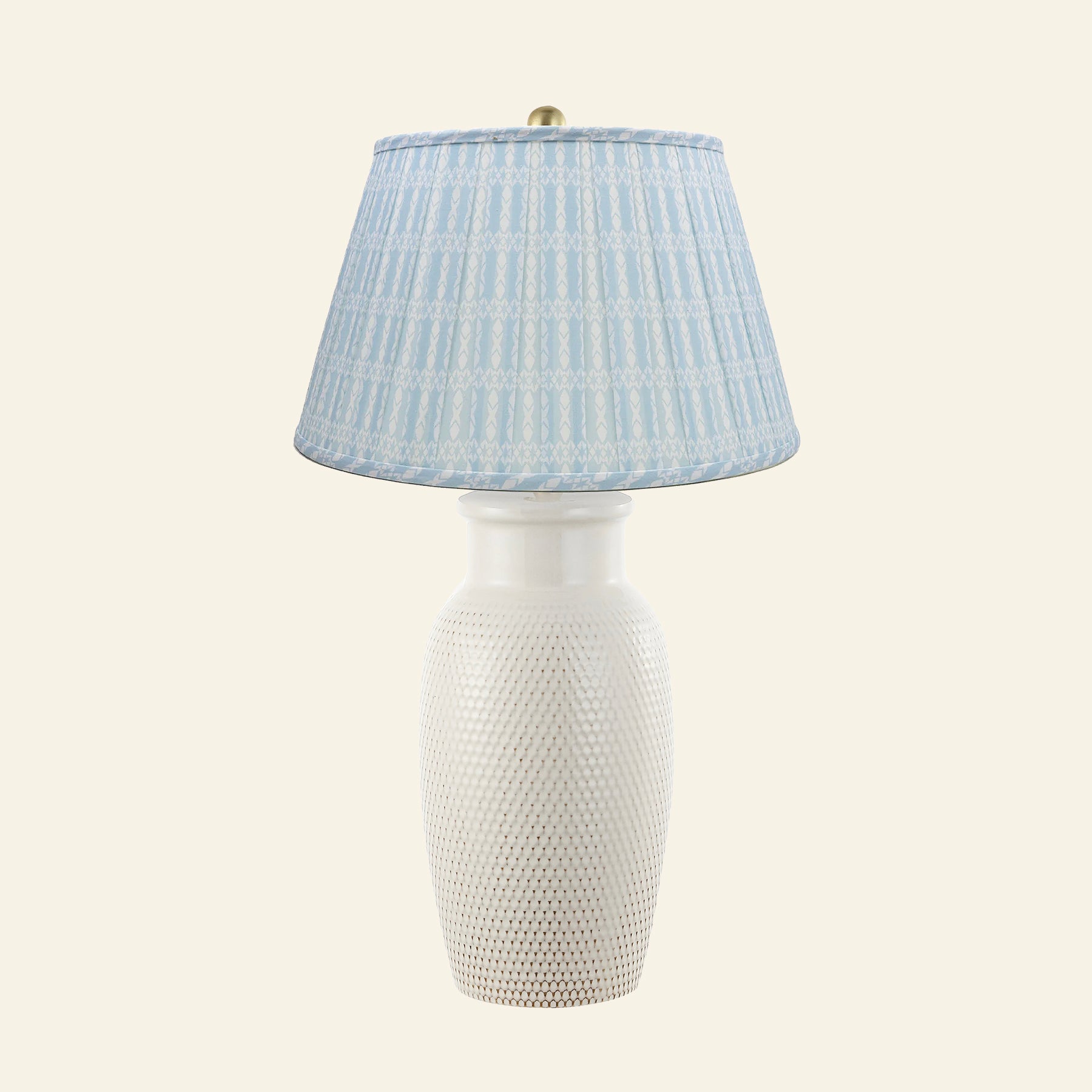 28" Camilla Textured Cream Ceramic Table Lamp