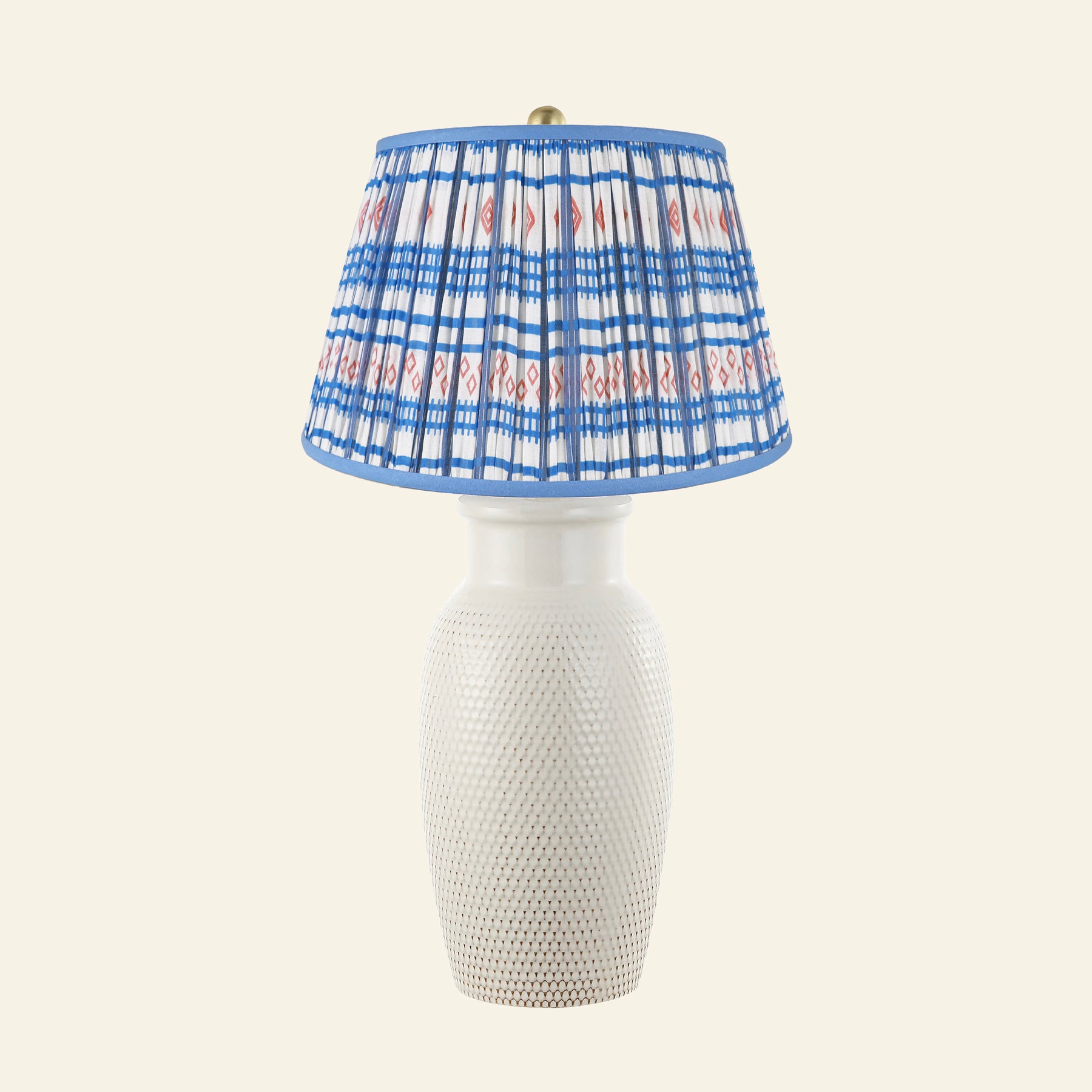 28" Camilla Textured Cream Ceramic Table Lamp by Kevin Francis Design | Luxury Area Rugs & Home Decor