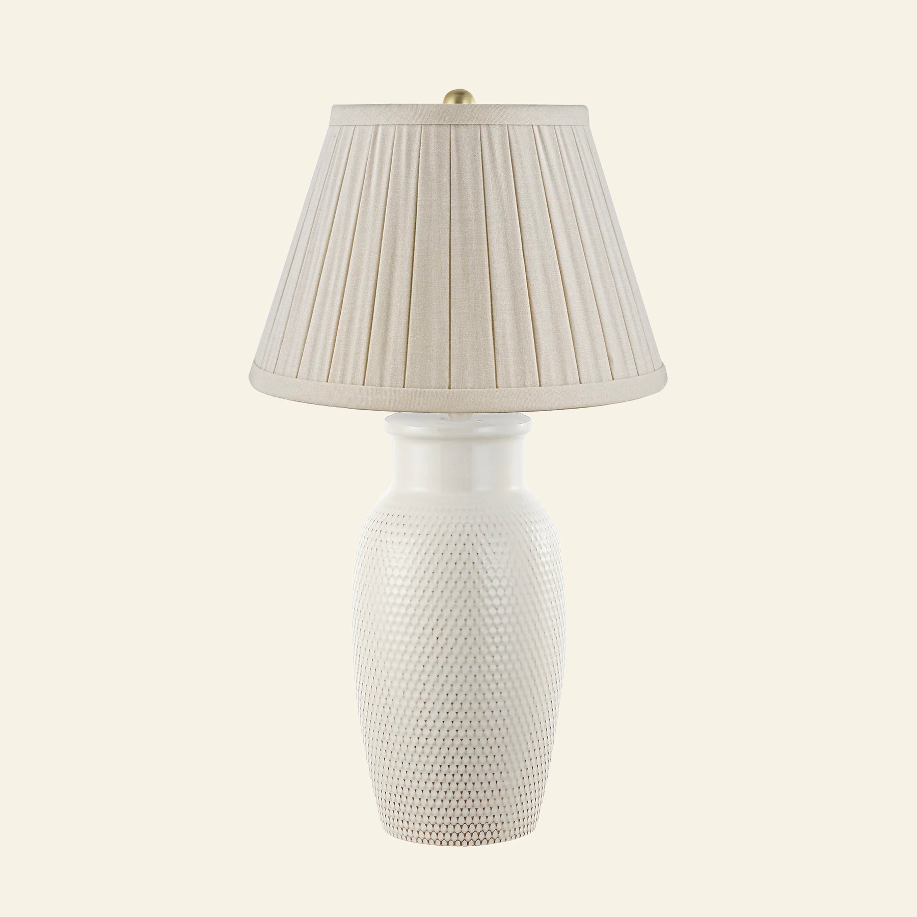 28" Camilla Textured Cream Ceramic Table Lamp by Kevin Francis Design | Luxury Area Rugs & Home Decor
