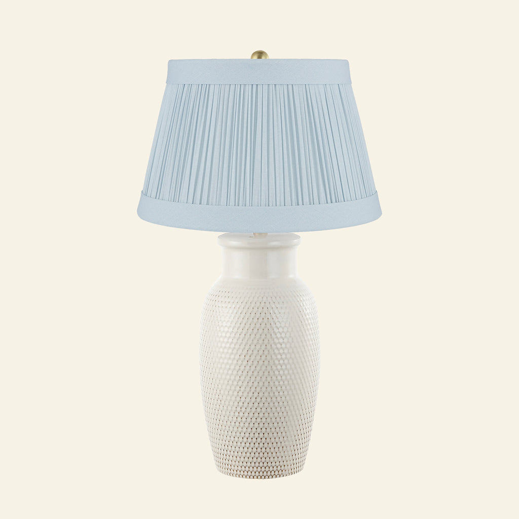 28" Camilla Textured Cream Ceramic Table Lamp by Kevin Francis Design | Luxury Area Rugs & Home Decor