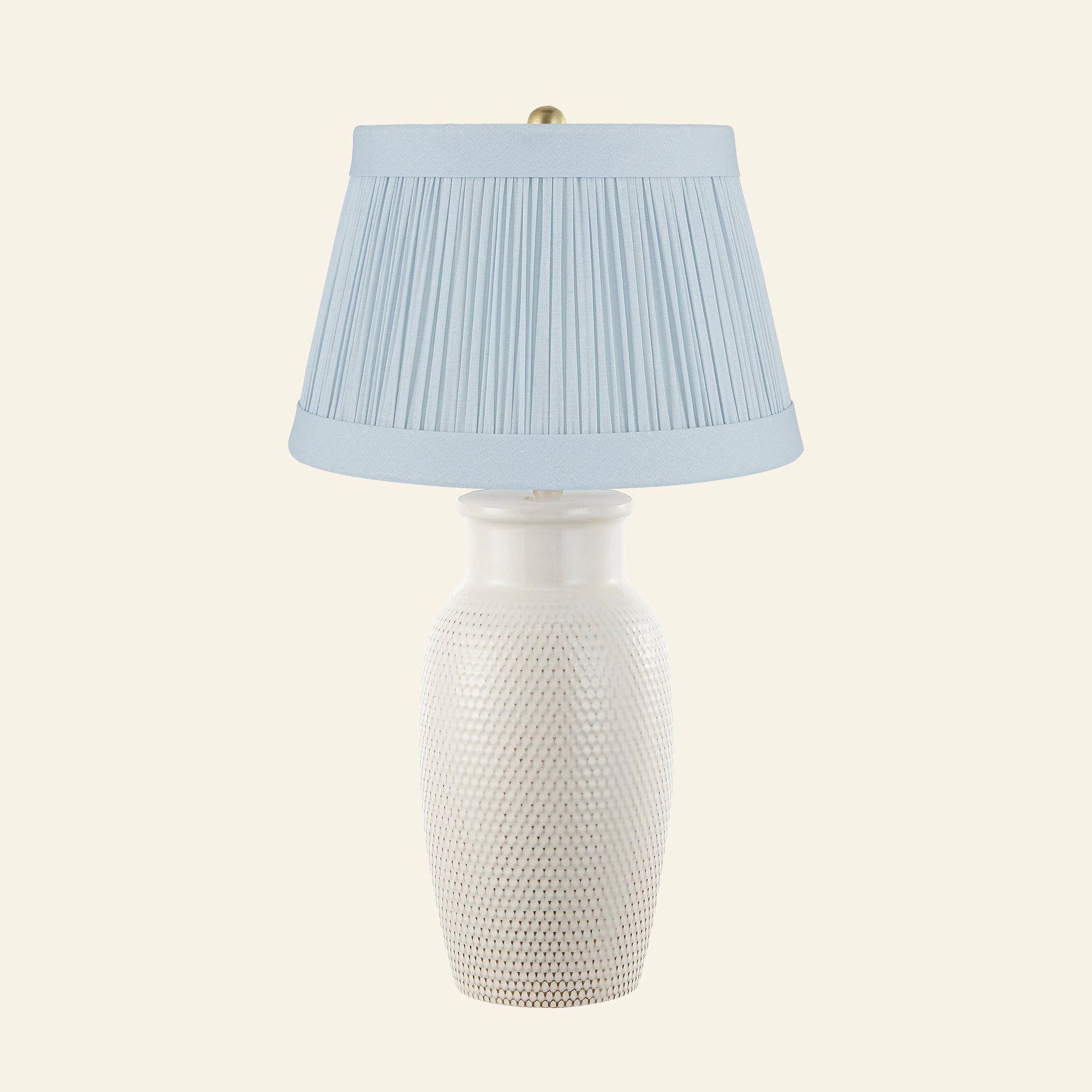 28" Camilla Textured Cream Ceramic Table Lamp by Kevin Francis Design | Luxury Area Rugs & Home Decor
