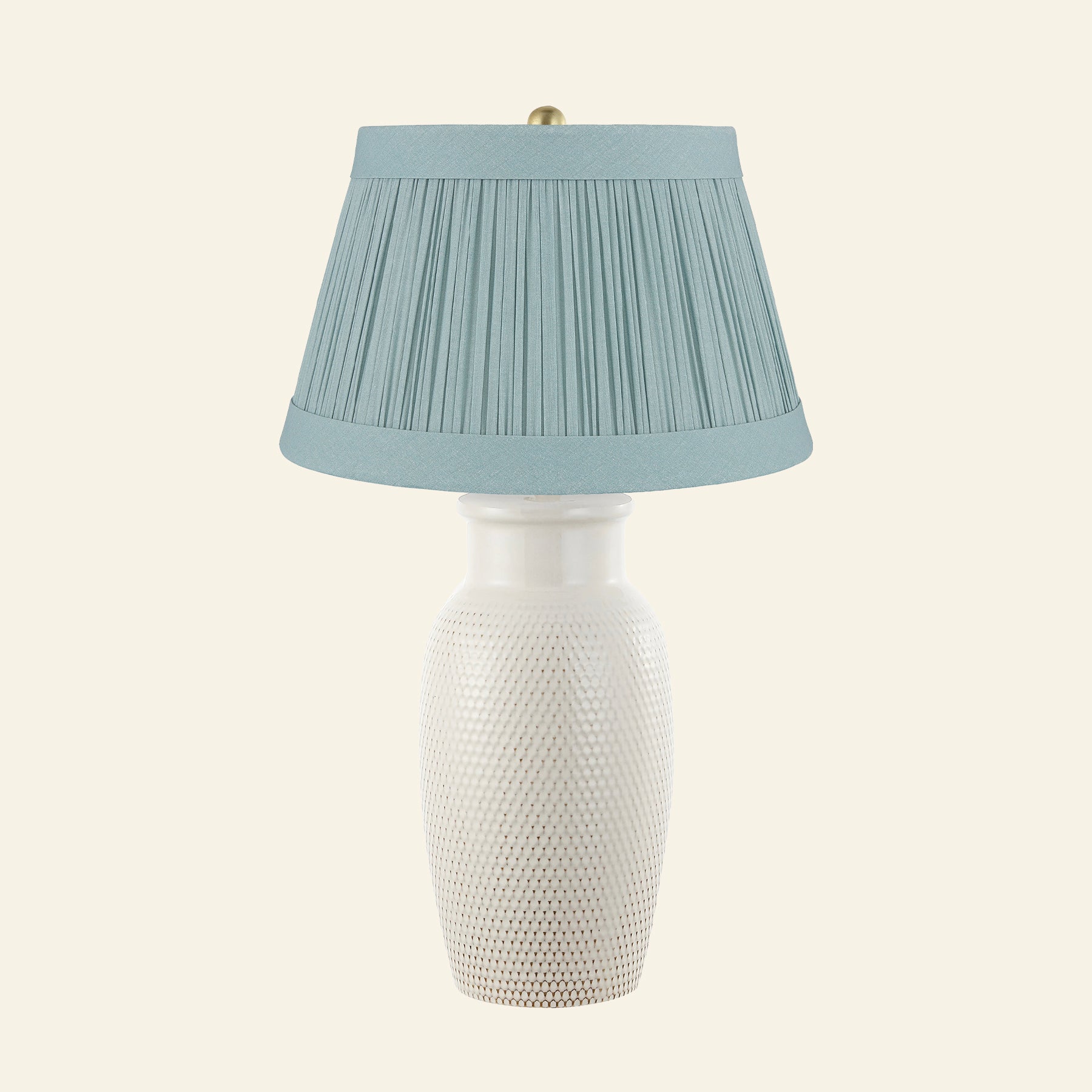 28" Camilla Textured Cream Ceramic Table Lamp by Kevin Francis Design | Luxury Area Rugs & Home Decor
