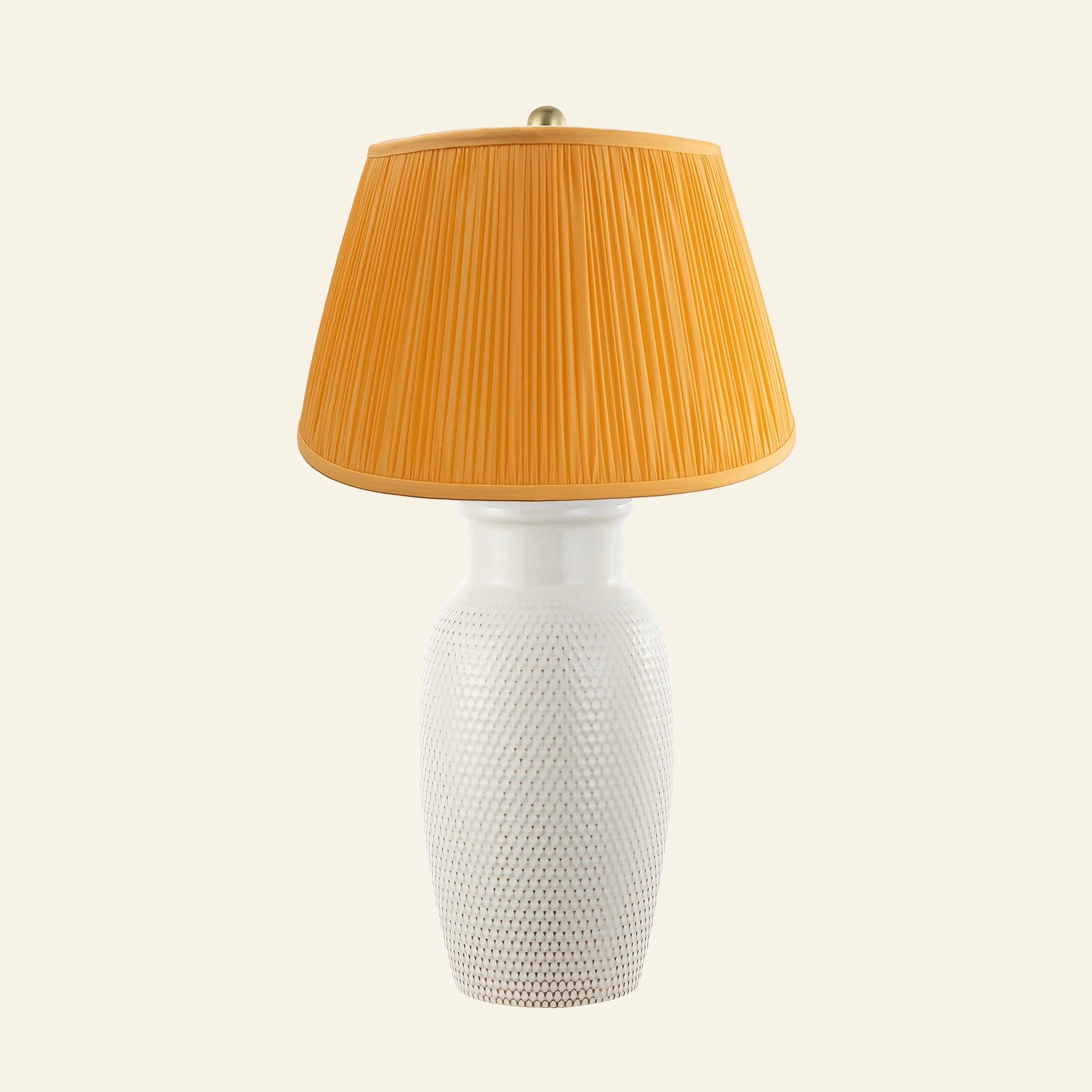 28" Camilla Textured Cream Ceramic Table Lamp by Kevin Francis Design | Luxury Area Rugs & Home Decor