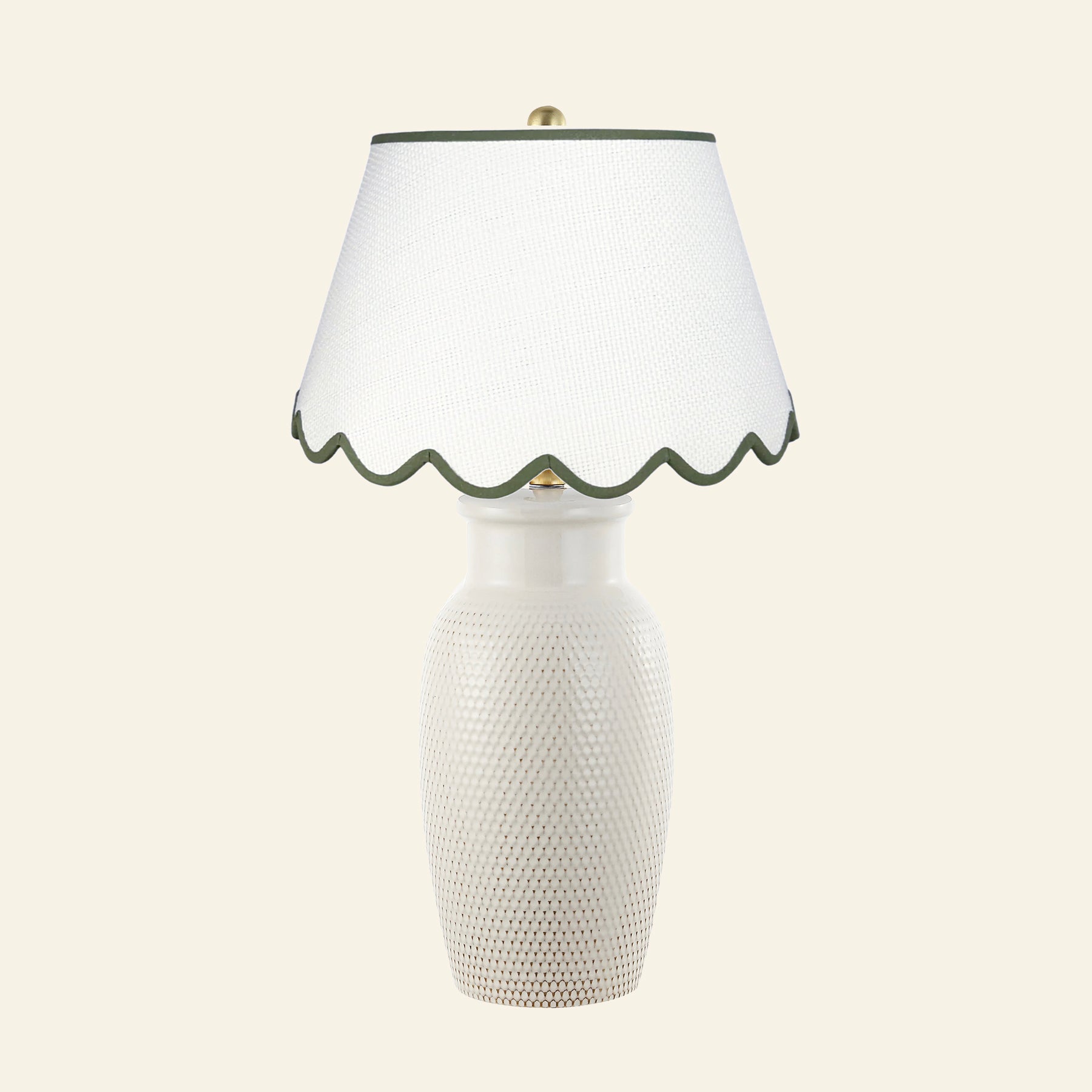 28" Camilla Textured Cream Ceramic Table Lamp